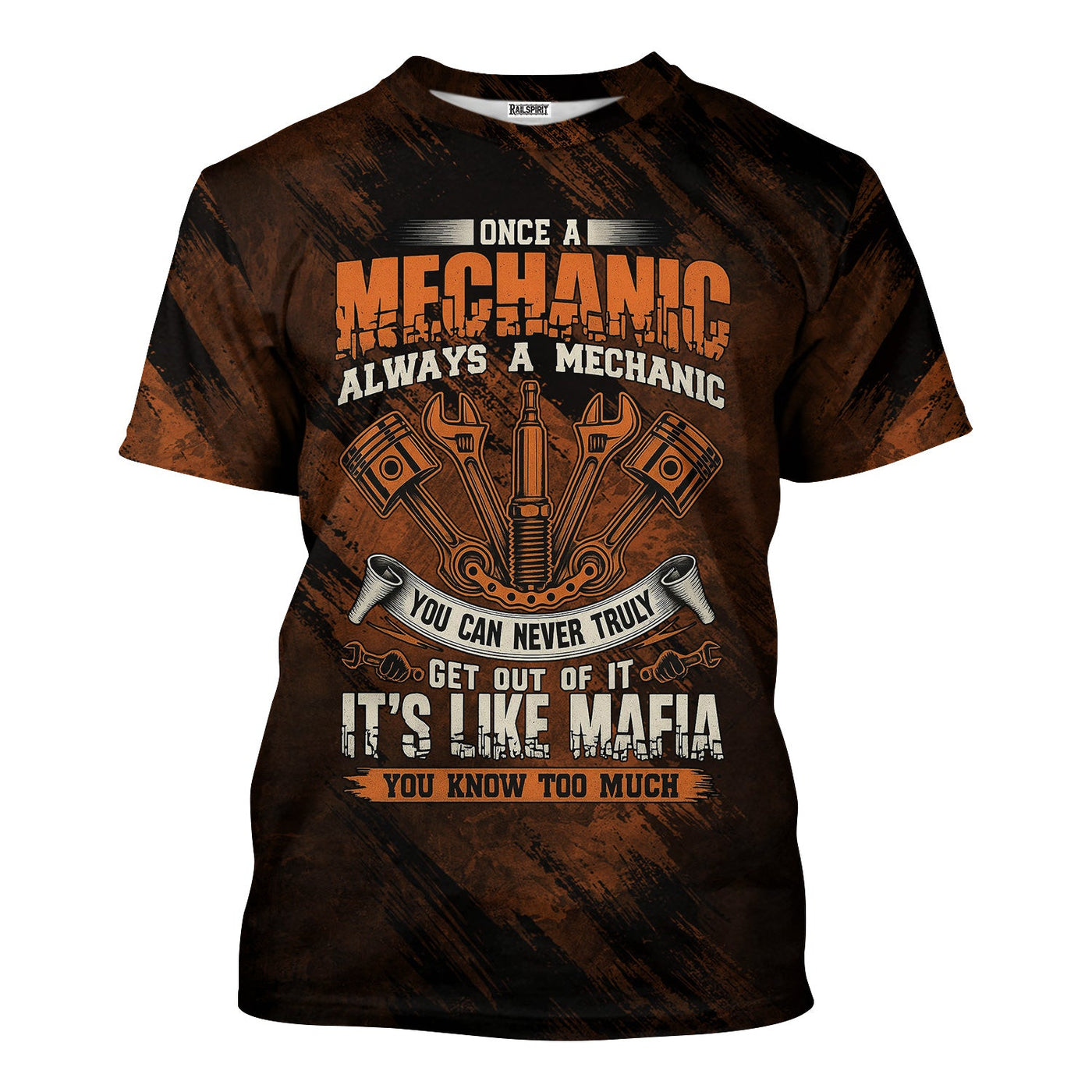 Blisscorners Once A Mechanic Always A Mechanic Shirt Funny Printed Vintage Mechanic Unisex T Shirt Mechanic Tools Design