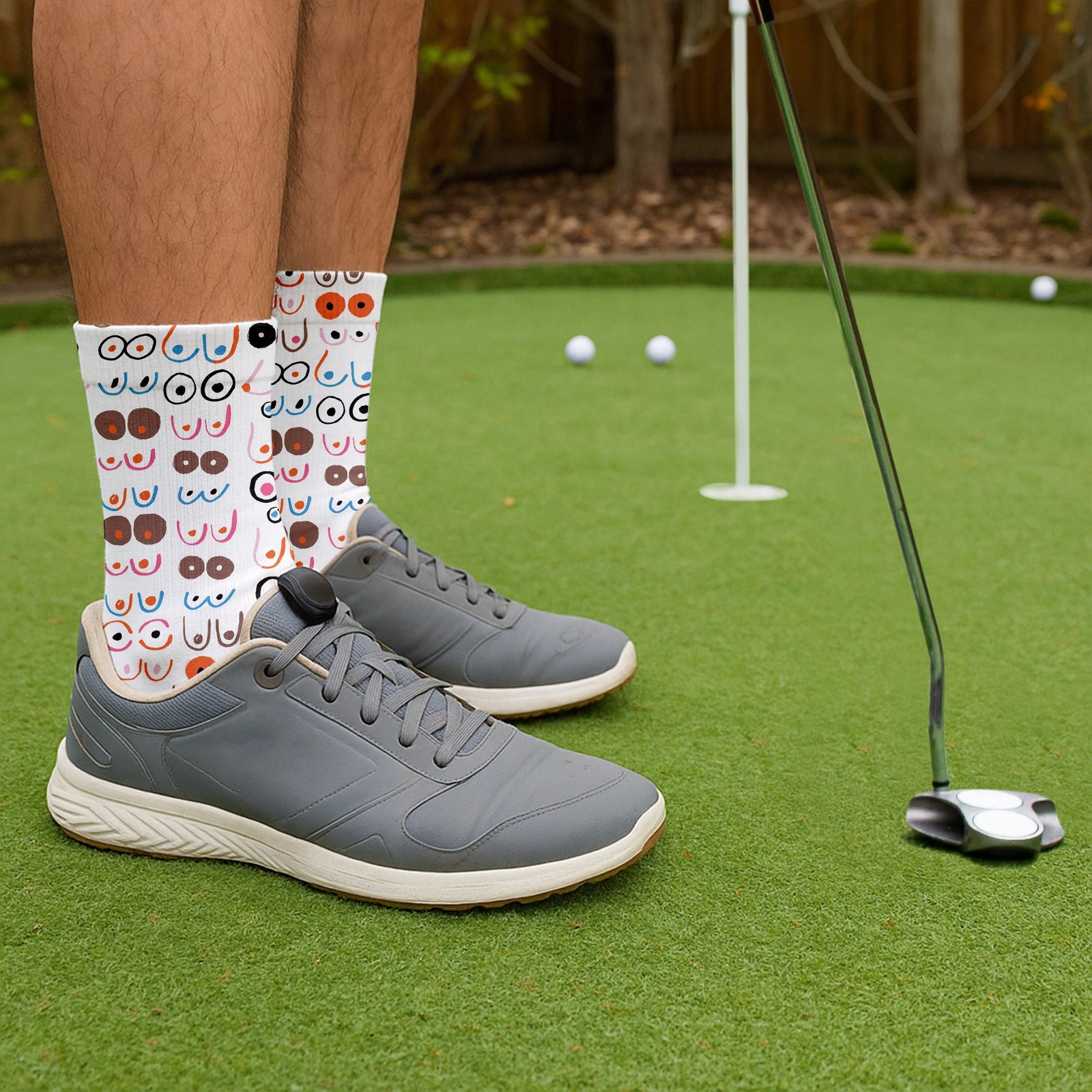 Blisscorners Funny Men Golf Socks, Best Socks For Men, Golf Gifts For Dad, Funny Dad GiftsLM2611