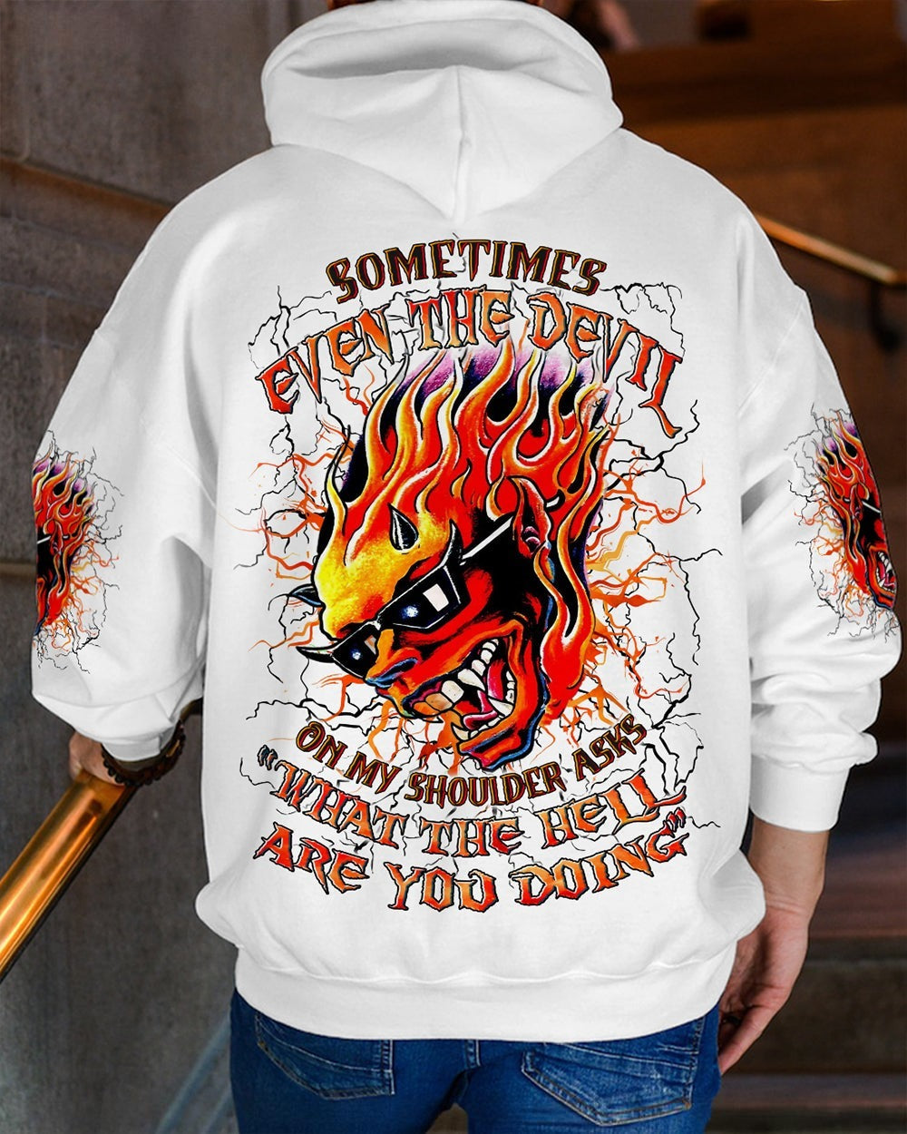 BLISSCORNERS SOMETIMES EVEN THE DEVIL SKULL ALL OVER PRINT