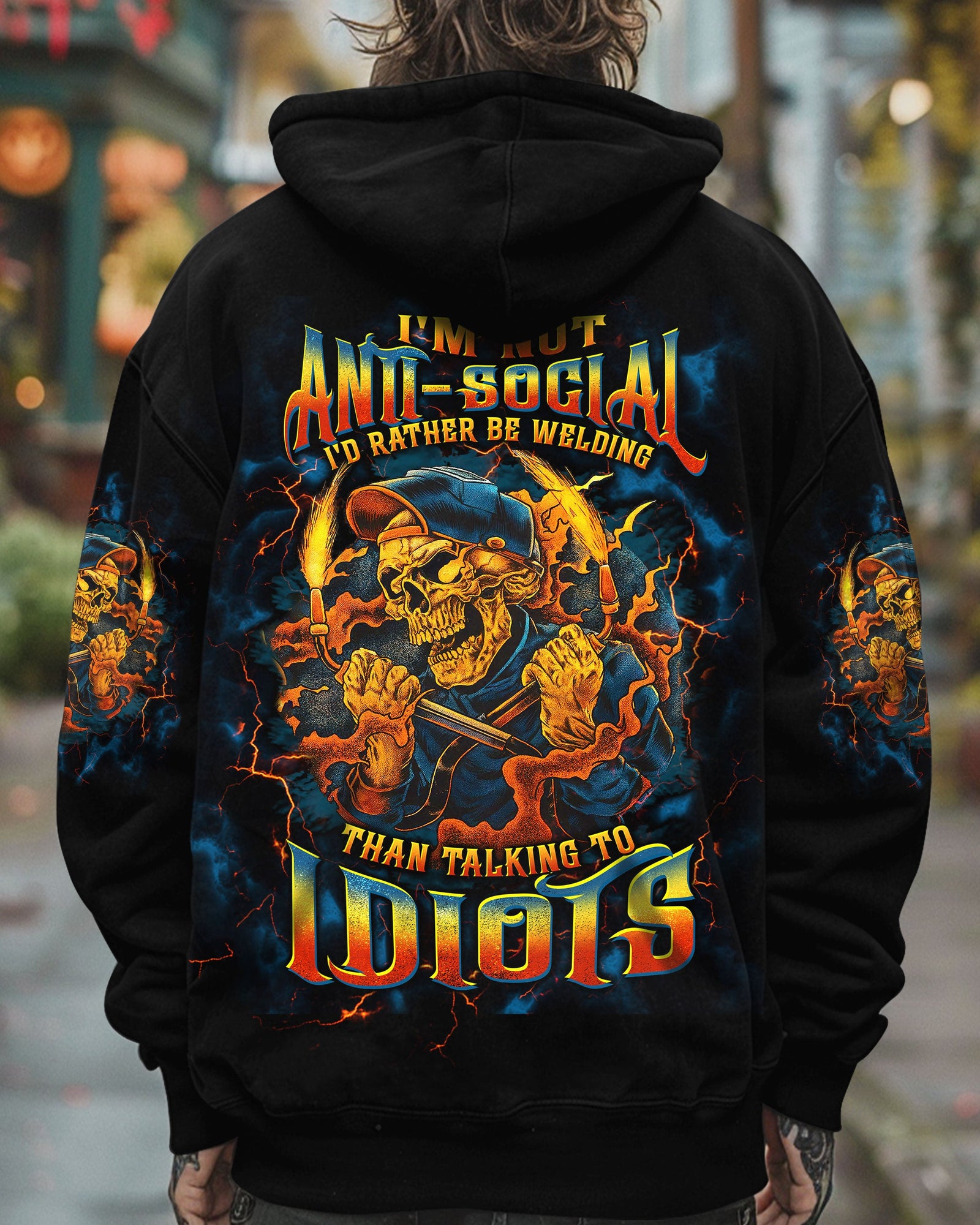 BLISSCORNERS ASSUMING I'M JUST A WELDER SKULL ALL OVER PRINT