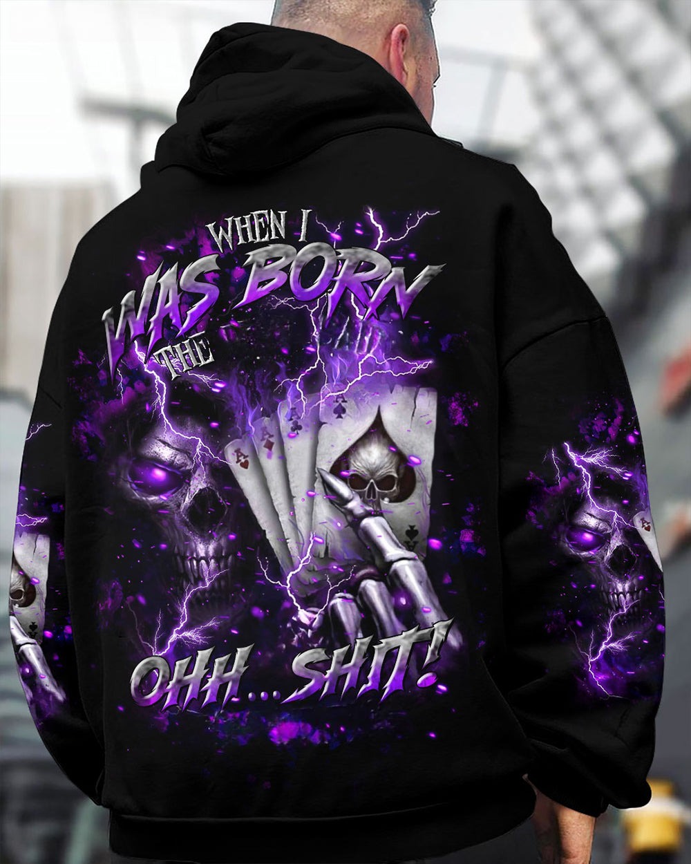 BLISSCORNERS WHEN I WAS BORN DEVIL SAID REAPER SKULL ALL OVER PRINT