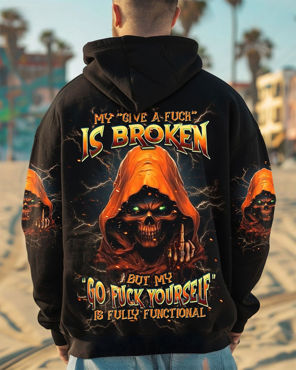BLISSCORNERS MY GIVE A F IS BROKEN REAPER ALL OVER PRINT