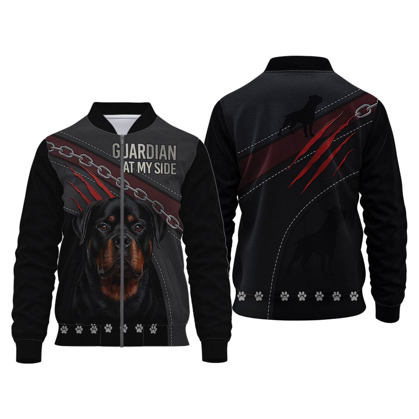 Blisscorners Rottweiler Guardian T-Shirt - 3D Dog Design for Loyal Protectors