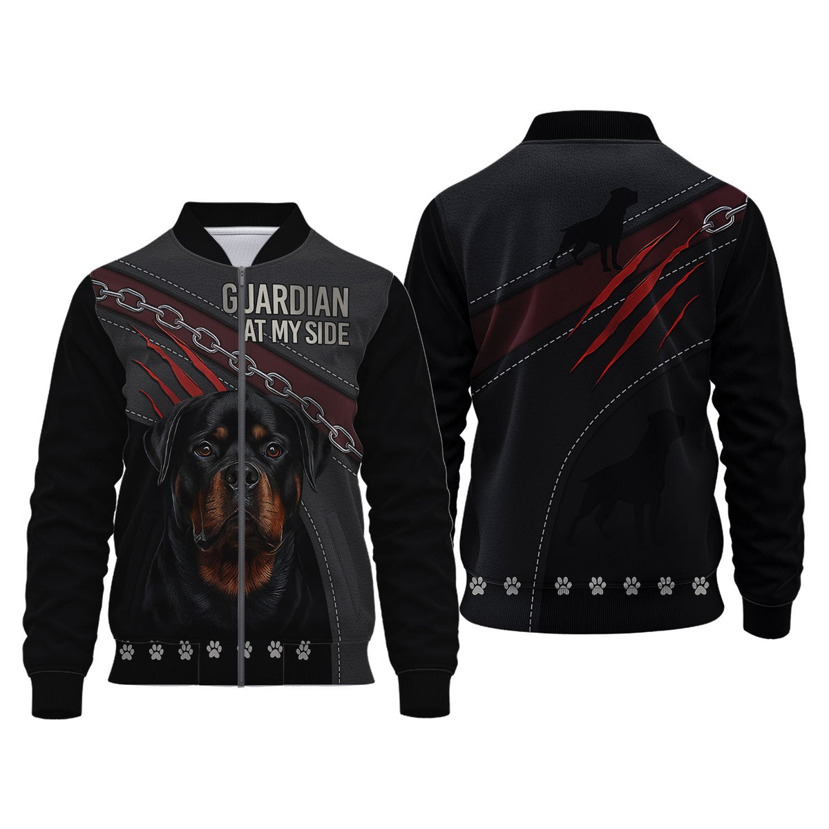 Blisscorners Rottweiler Guardian T-Shirt - 3D Dog Design for Loyal Protectors