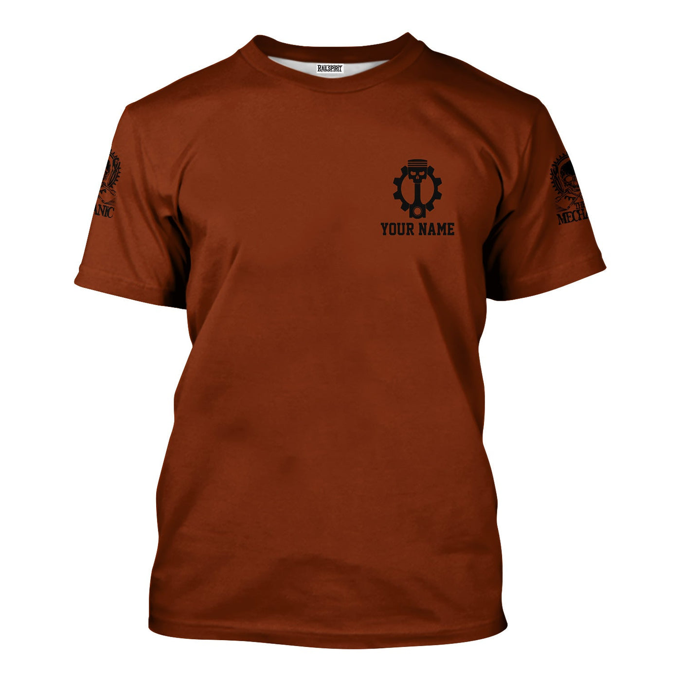 Blisscorners Personalized Mechanic Shirt, My Skills Allow Me To Fix Anything In The World, Skull and Wrench Design, Gift For Men
