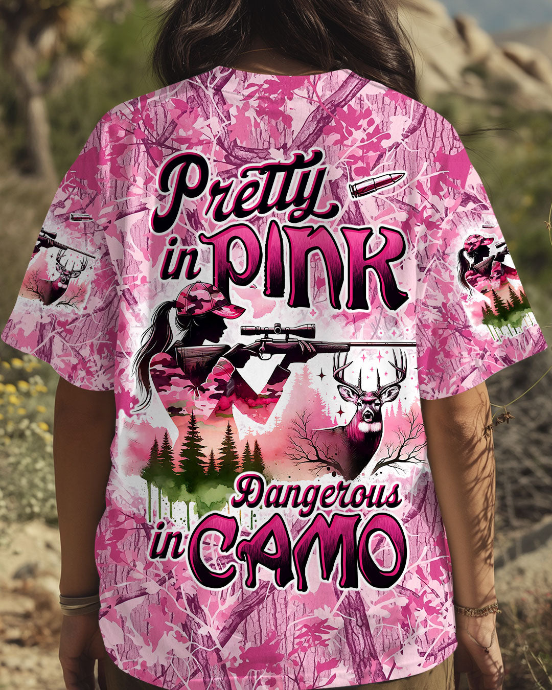 BLISSCORNERS PRETTY IN PINK HUNTING CAMO ALL OVER PRINT -  TLTW0210253