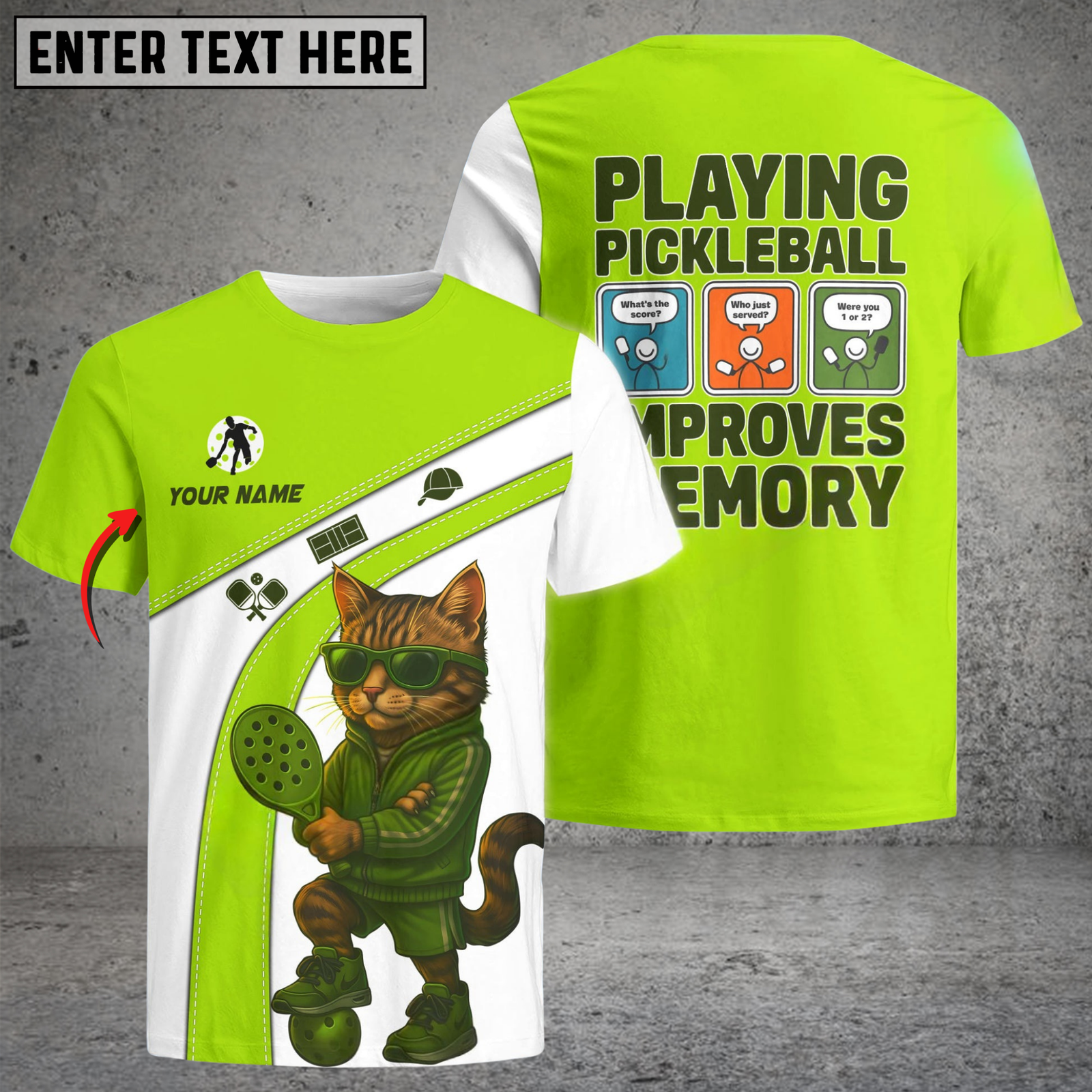 Blisscorners Playing Pickleball Improve Memory Personalized Name, Team Name Unisex Shirt