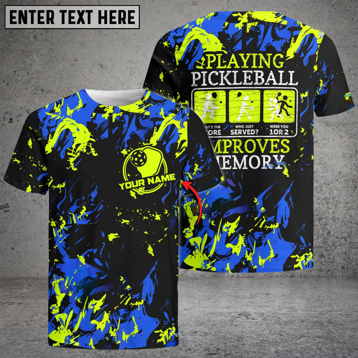Blisscorners Blue And Green Custom Pickleball Team Shirts For Men Personalized Name, Team Name Unisex Shirt