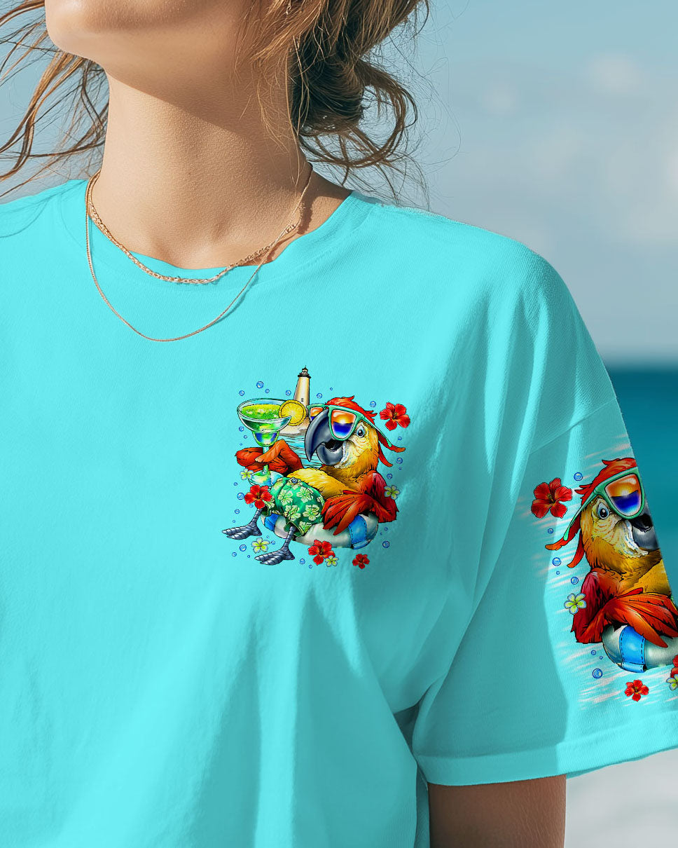 BLISSCORNERS I'M ON ISLAND TIME PARROT ALL OVER PRINT