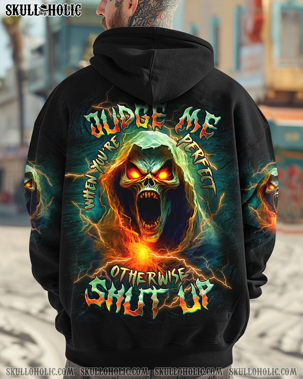 BLISSCORNERS JUDGE ME WHEN SKULL REAPER ALL OVER PRINT