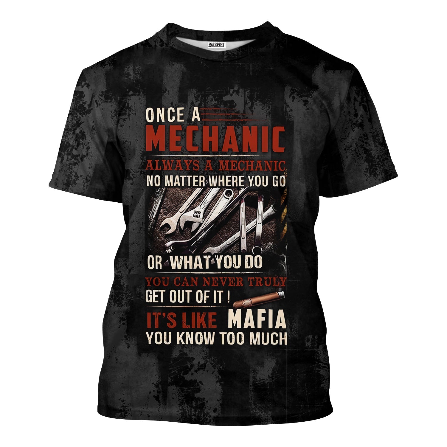 Blisscorners Mechanic Shirt Funny Quote, Once A Mechanic Always A Mechanic, Gift for Mechanic Lovers, Work, Garage, Car Enthusiasts, Automotive Shirt