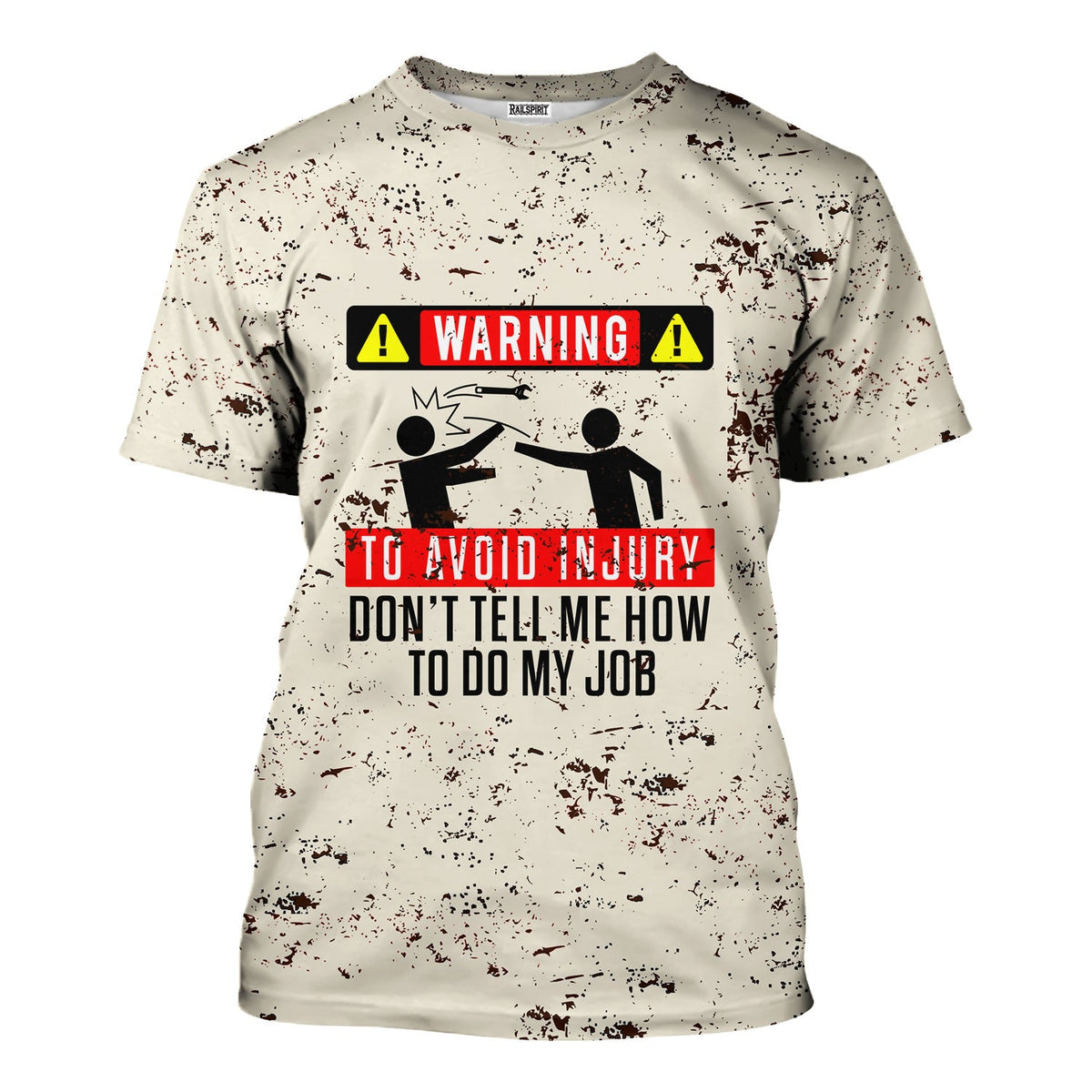 Blisscorners Funny Mechanic Shirt for Men, Warning To Avoid Injury Don’t Tell Me How to Do My Job T-Shirt, Work Humor Novelty Shirt