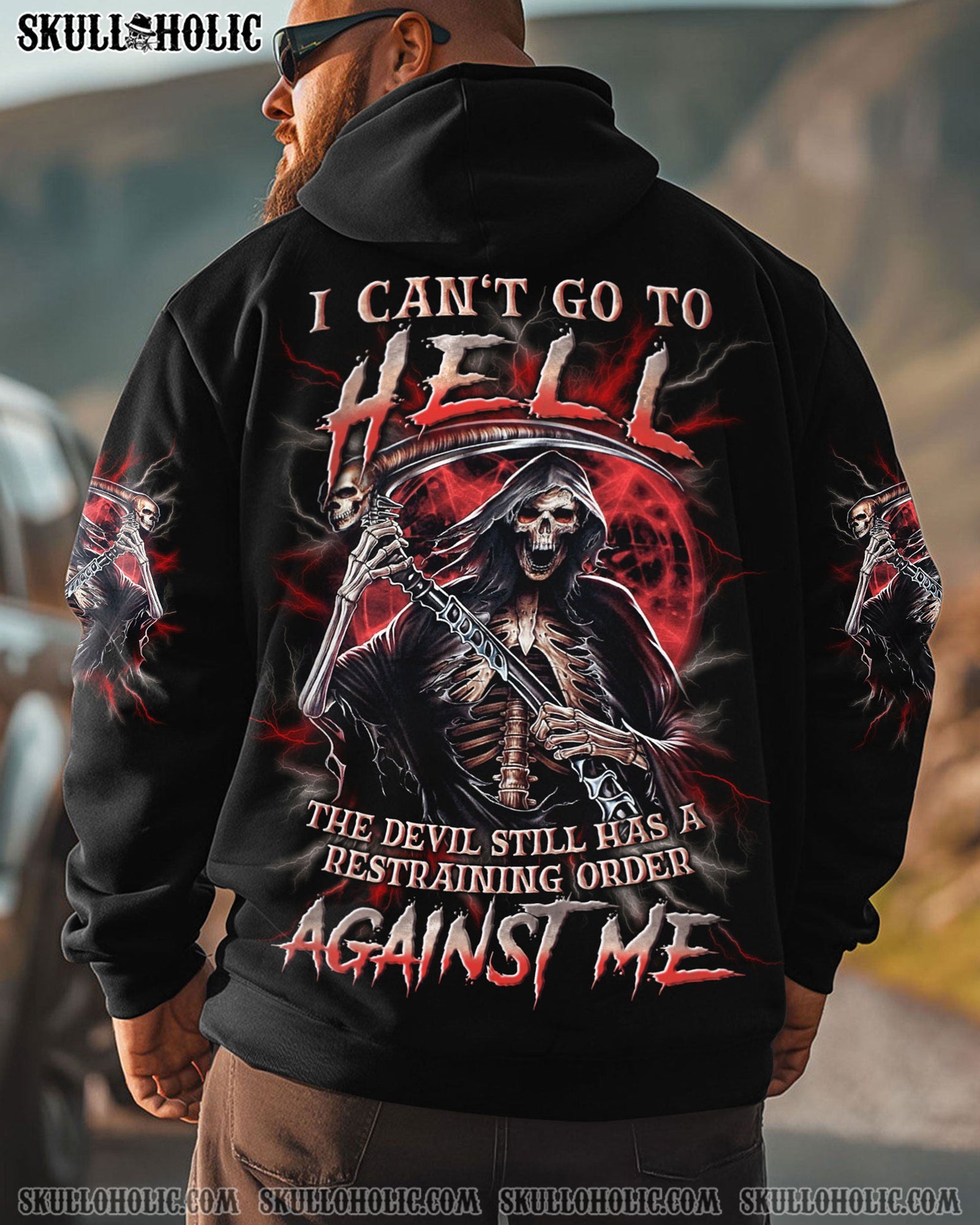 BLISSCORNERS I CAN'T GO TO HELL SKULL REAPER ALL OVER PRINT