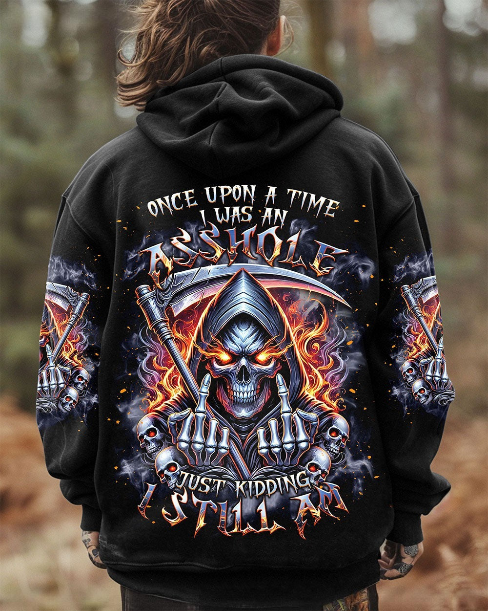 BLISSCORNERS JUST KIDDING I STILL AM SKULL REAPER ALL OVER PRINT