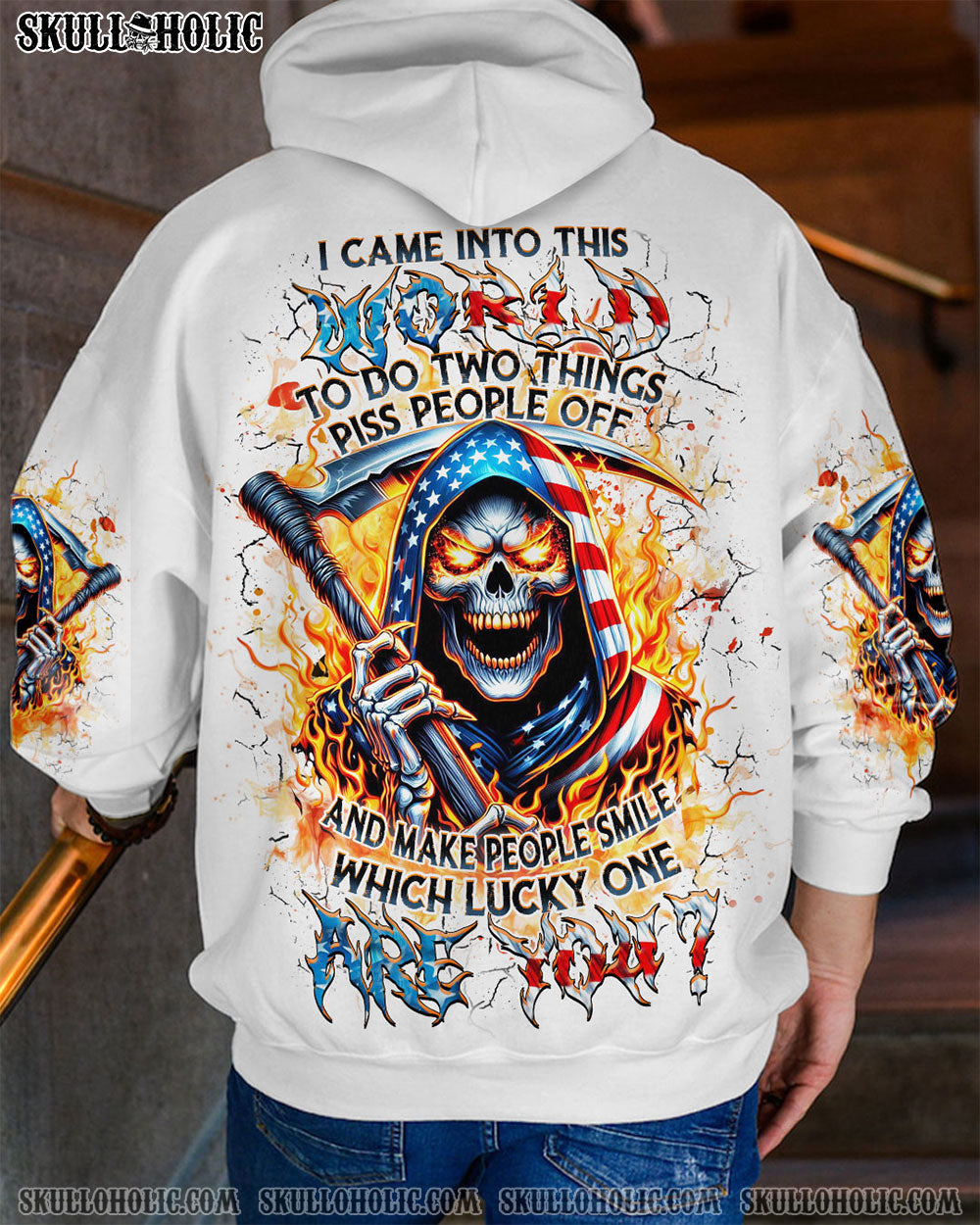 BLISSCORNERS WHICH LUCKY ONE ARE YOU SKULL ALL OVER PRINT