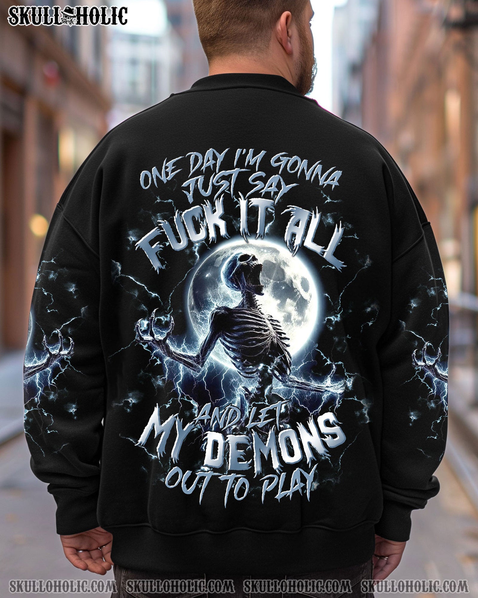 BLISSCORNERS ONE DAY I'M GONNA JUST SAY SKELETON ALL OVER PRINT