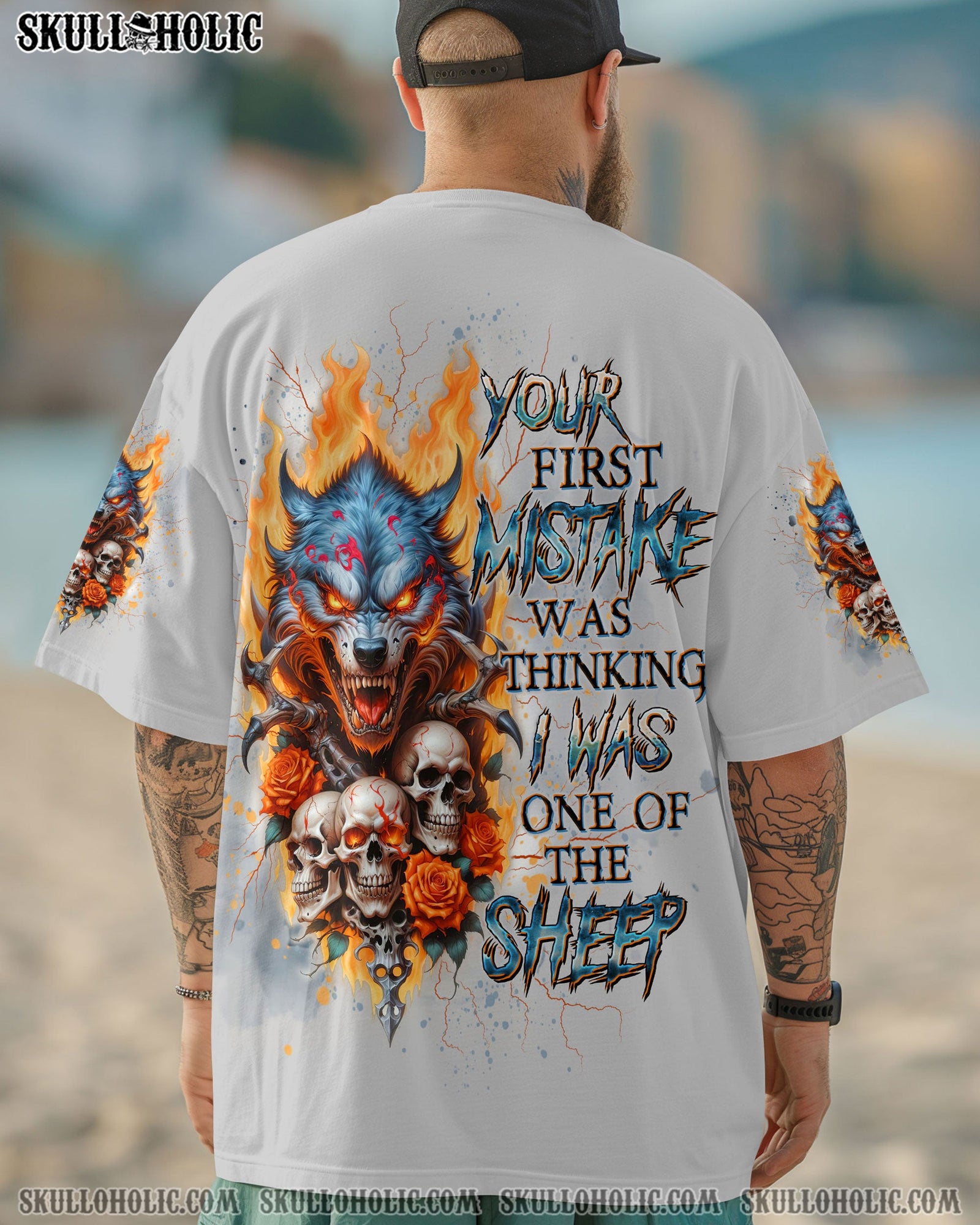 BLISSCORNERS YOUR FIRST MISTAKE WOLF SKULL ALL OVER PRINT
