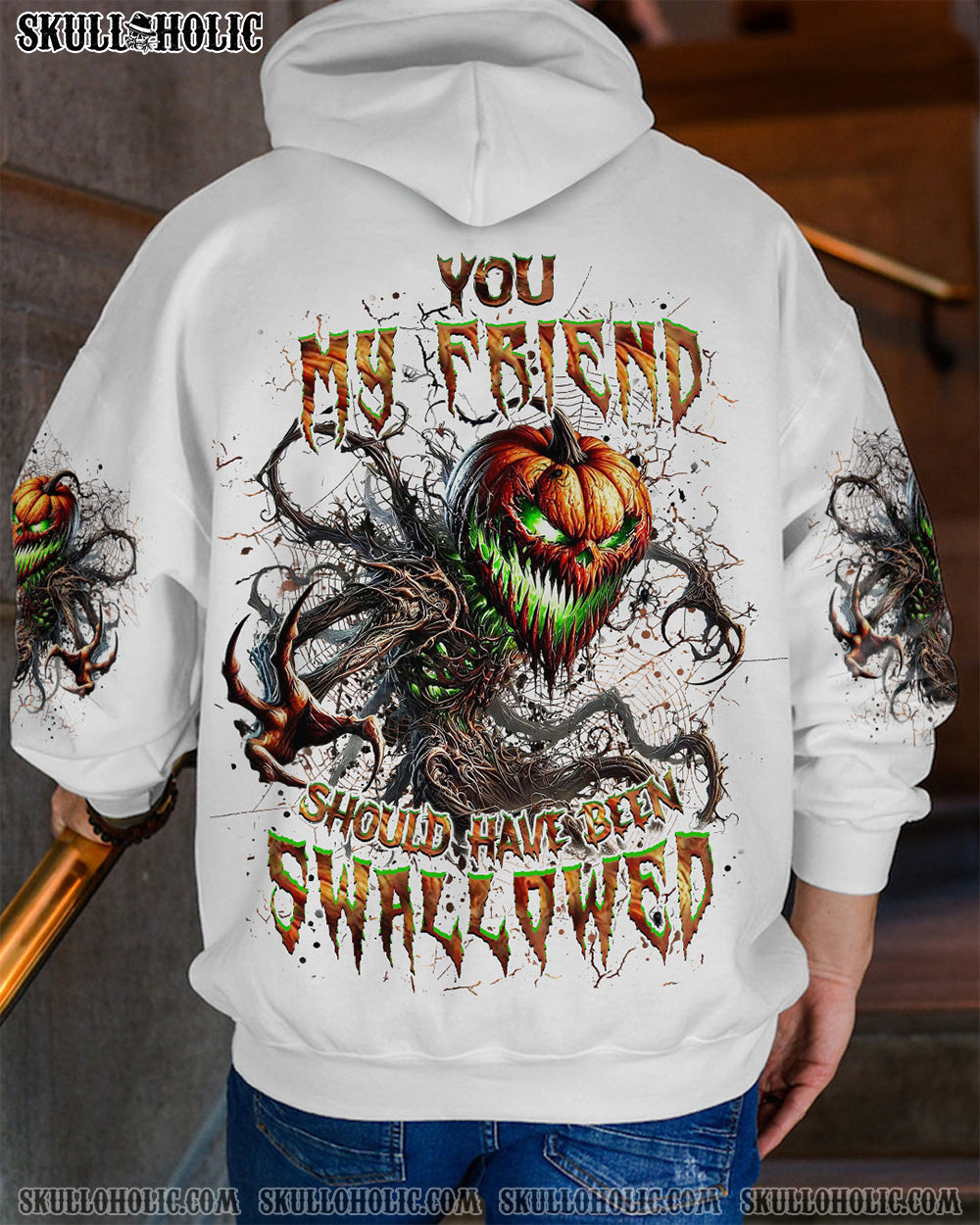 BLISSCORNERS YOU MY FRIEND SHOULD HAVE BEEN SWALLOWED HALLOWEEN ALL OVER PRINT