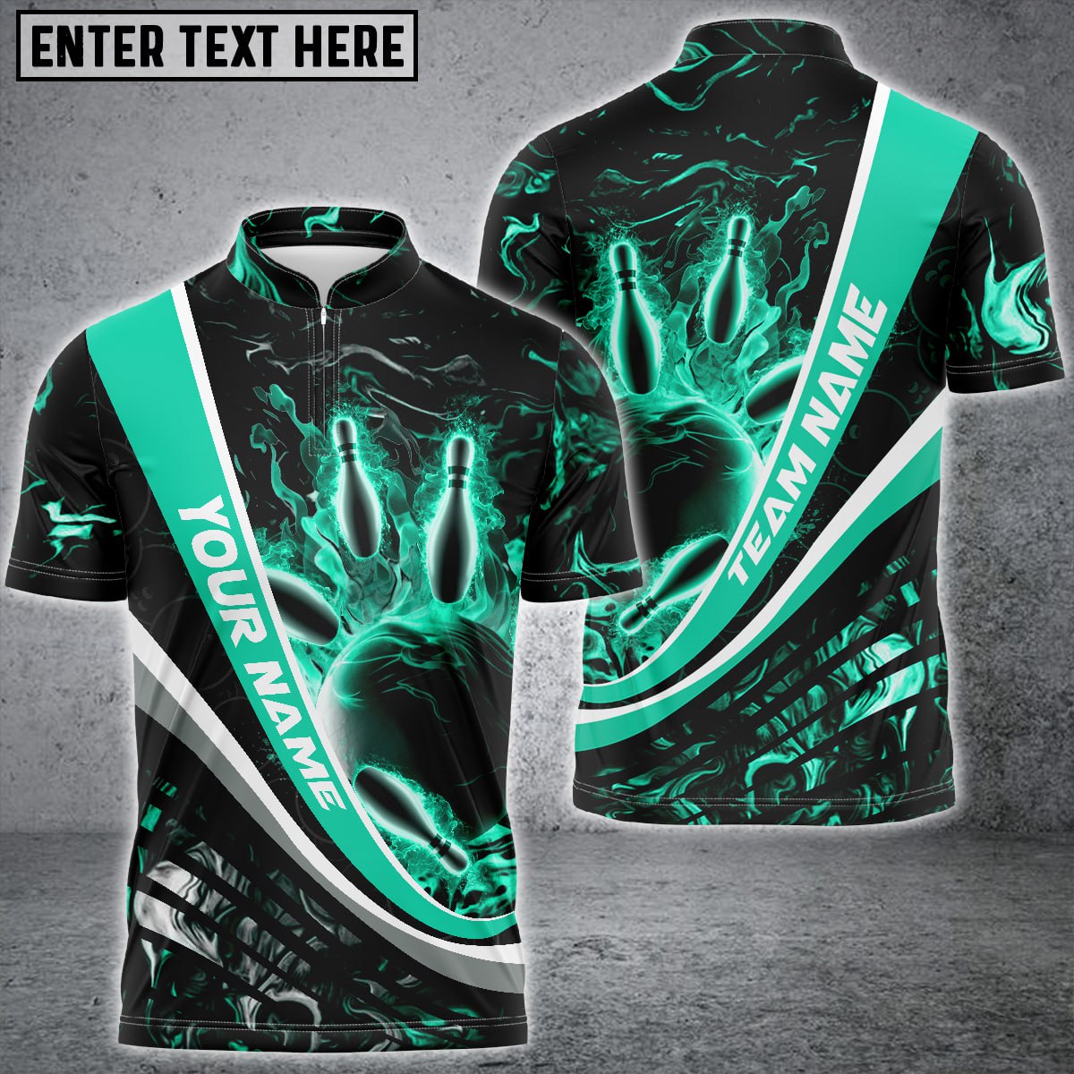 Blisscorners Flaming Magma Bowling And Pins Multicolor Option Customized Name 3D Shirt