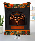 Blisscorners Deer Hunting Camo Punisher Skull Personalized - Blanket