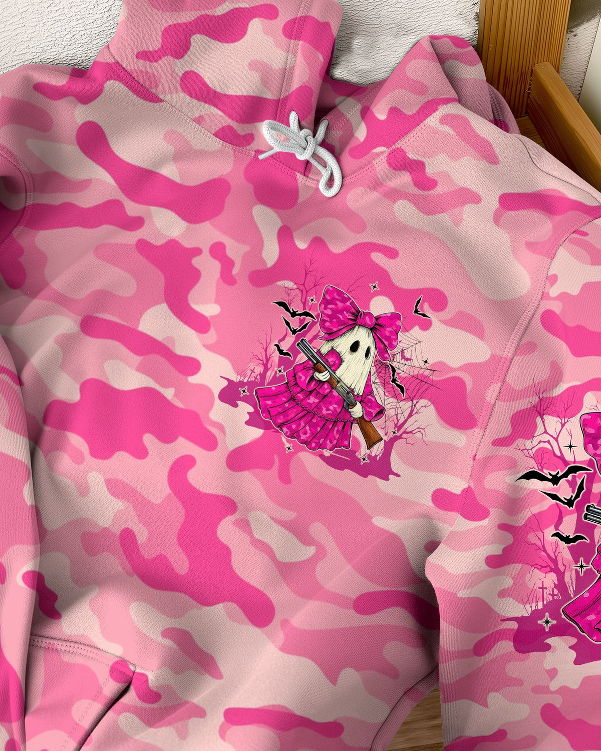 BLISSCORNERS PRETTY IN PINK HUNTING CAMO HALLOWEEN ALL OVER PRINT -TLTW2309253