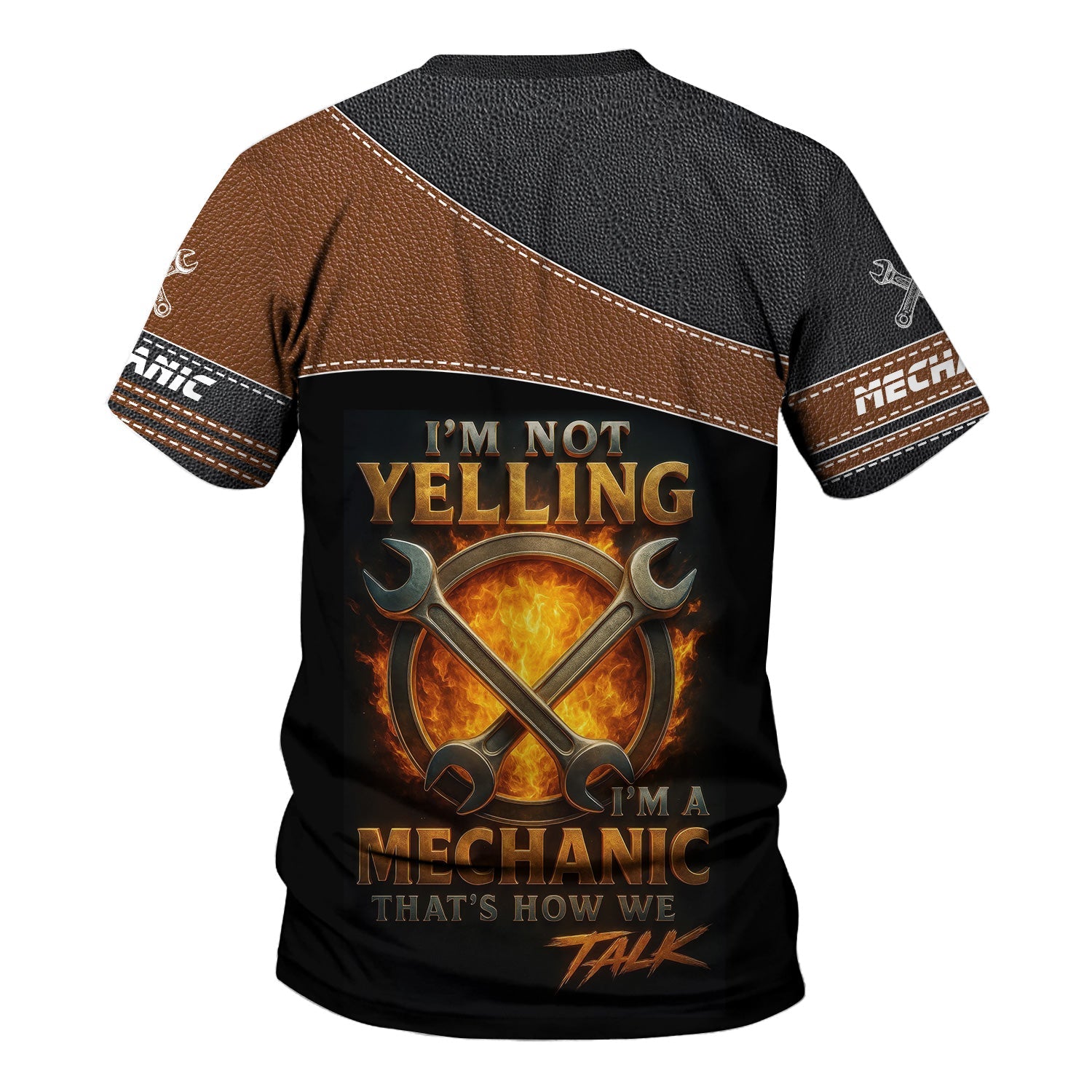 Blisscorners Custom Name Mechanic Shirt I'm Not Yelling I'm A Mechanic That's How We Talk T Shirt