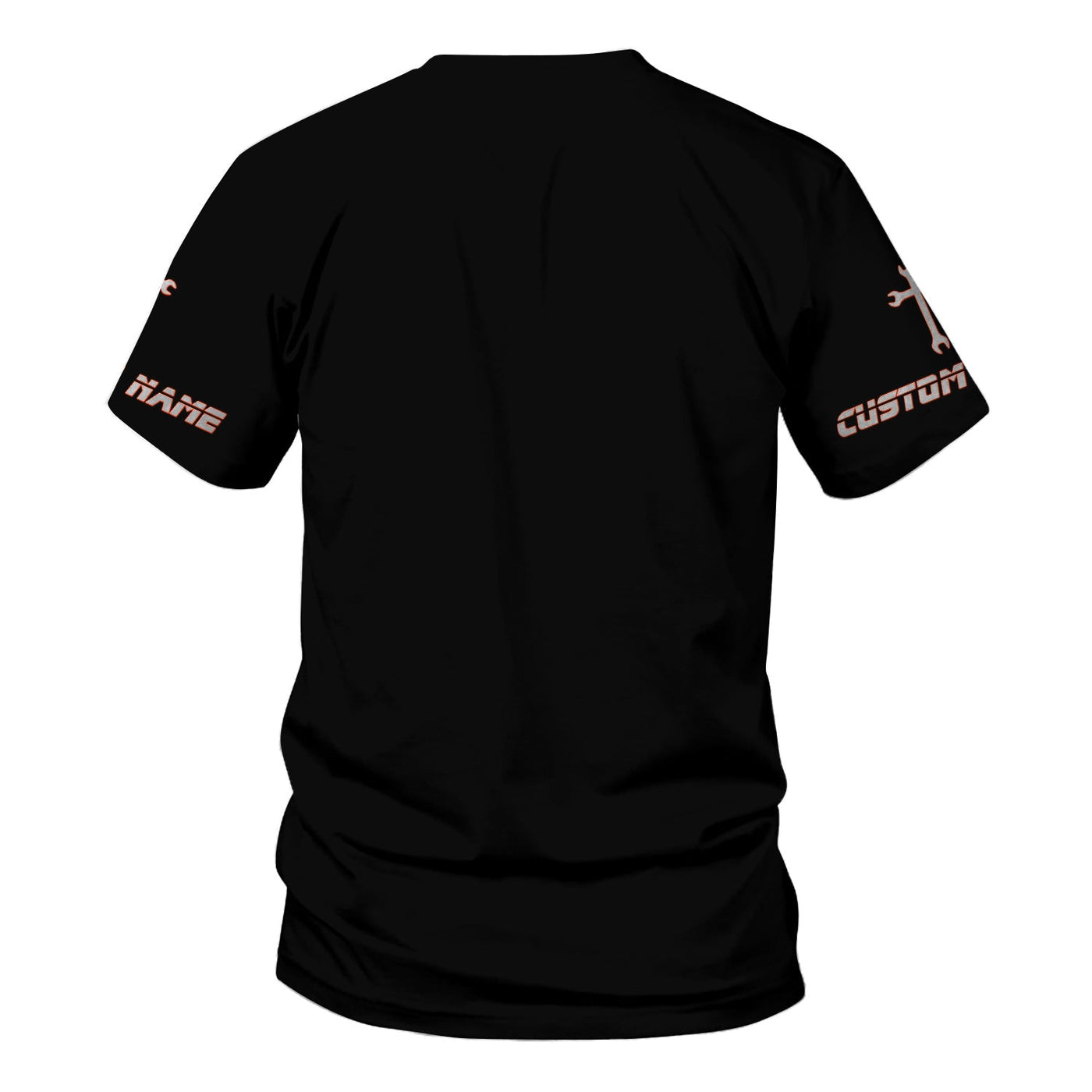 Blisscorners Custom Name Mechanic Shirt Wrench The Cross with USA Flag Design T Shirt