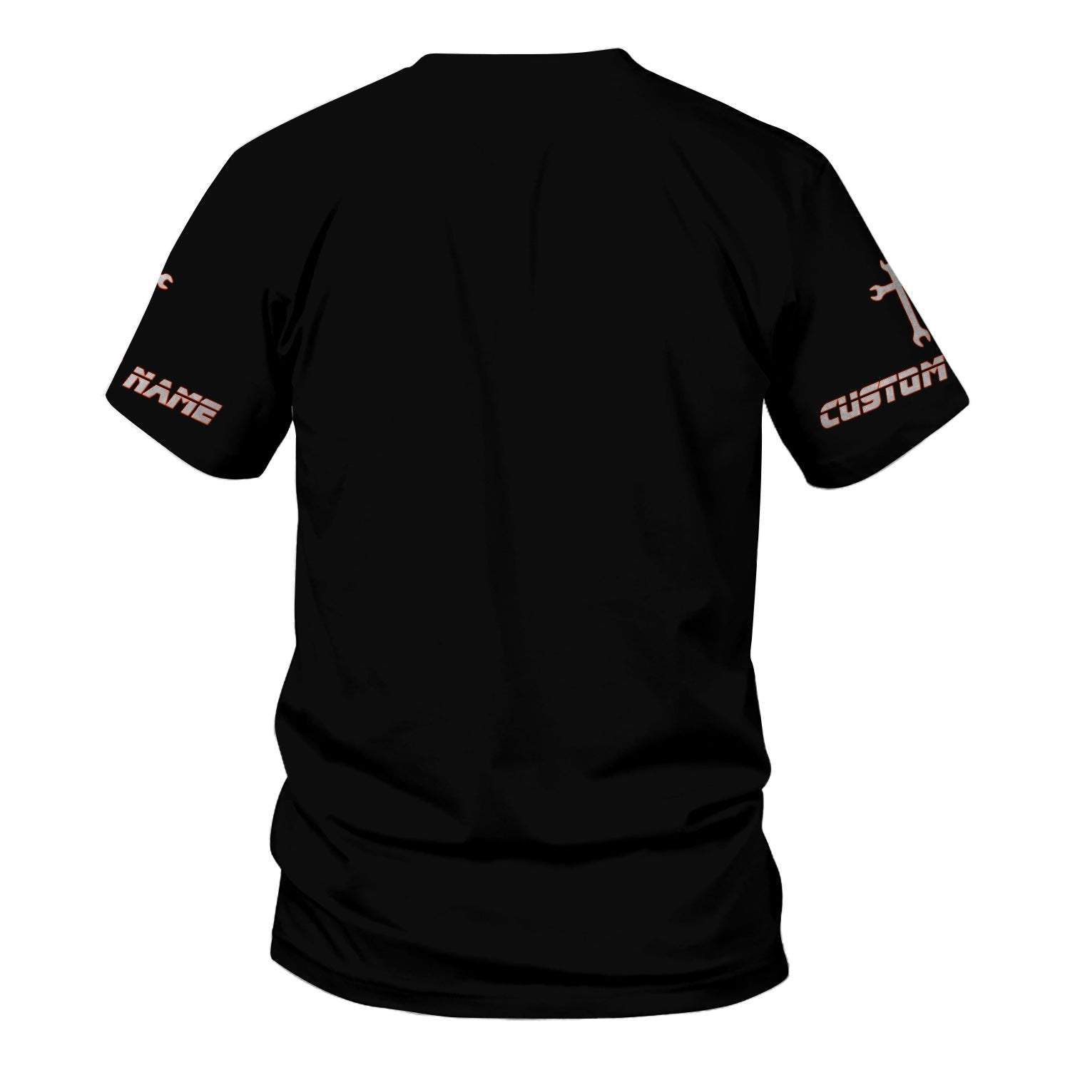 Blisscorners Custom Name Mechanic Shirt Wrench The Cross with USA Flag Design T Shirt