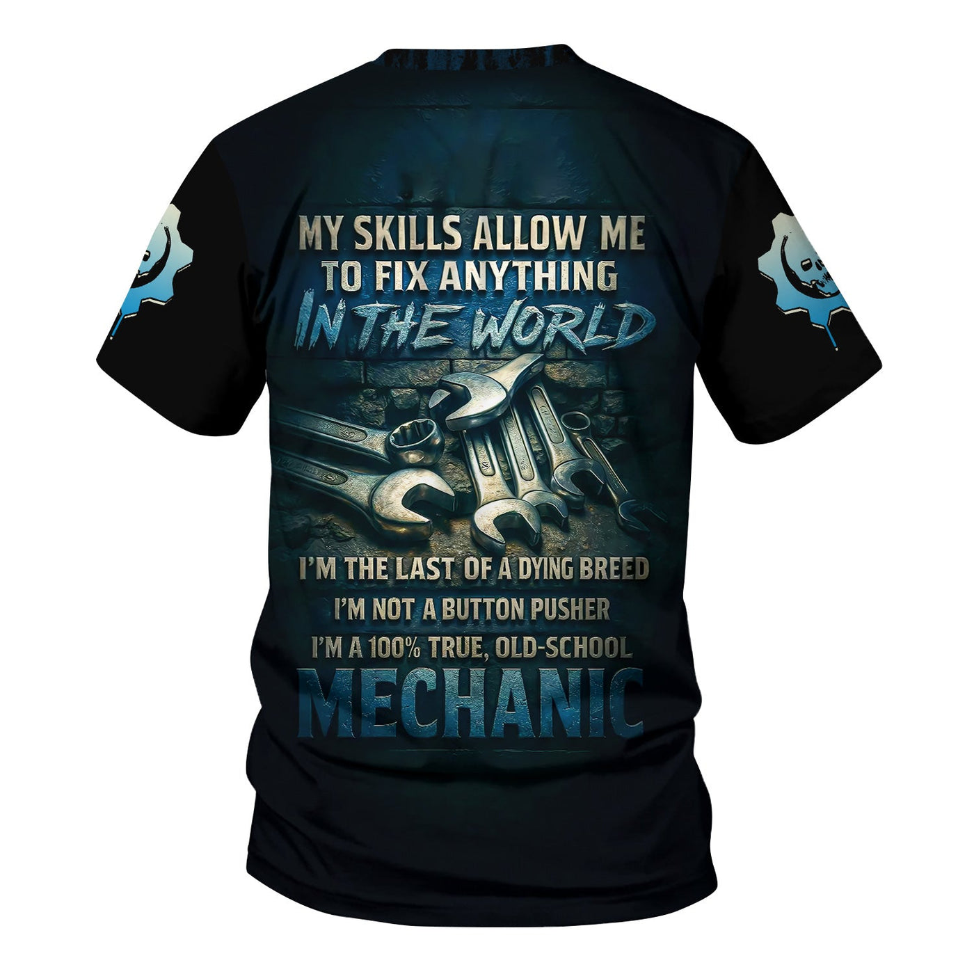 Blisscorners Personalized T-Shirt The Last Of A Dying Breed Old School Mechanic Carrying The Earth Design Shirt