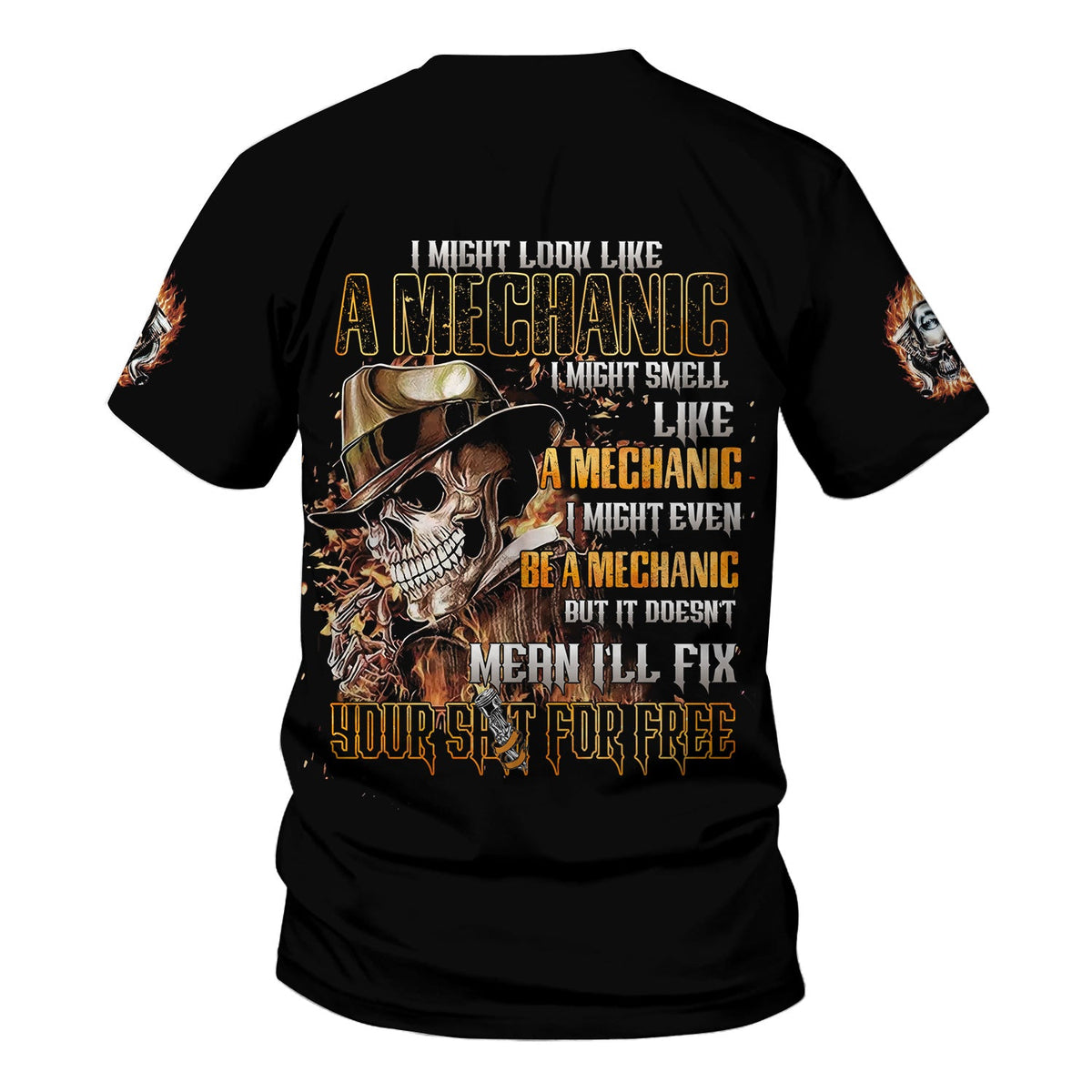 Blisscorners Funny Quote I Might Look Like A Mechanic It's Doesn't Mean I'll Fix For Free Black T Shirt