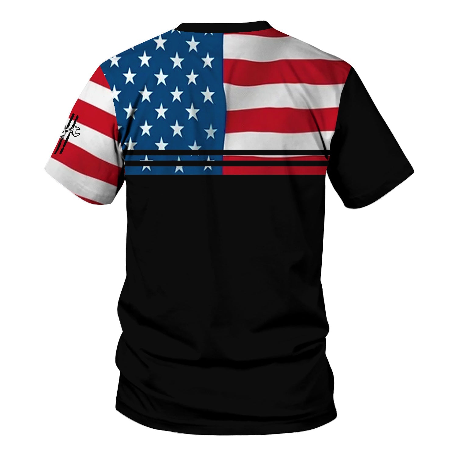 Blisscorners Custom Name Mechanic Shirt Wrenches with American Flag Design T Shirt