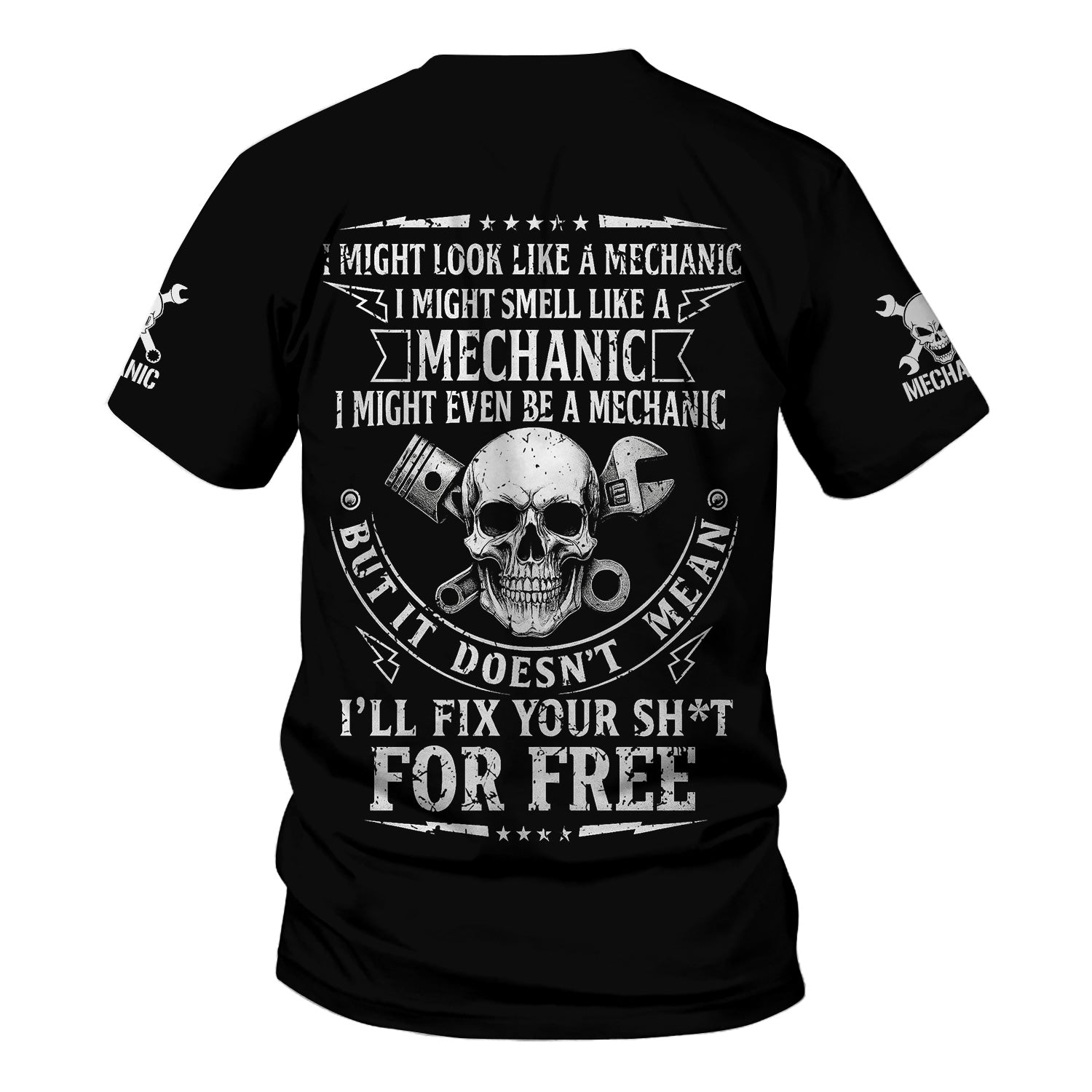 Blisscorners Custom Name Mechanic Shirt I Might Look Like A Mechanic I Might Smell Like A Mechanic T Shirt