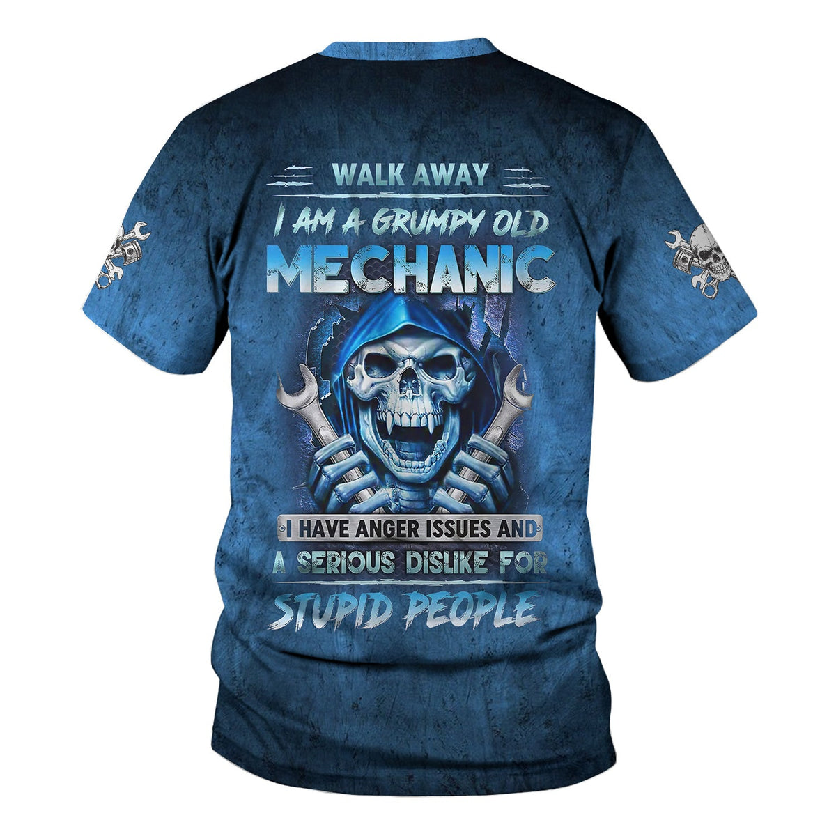 Blisscorners Custom Name Mechanic Shirt Walk Away I Am A Grumpy Old Mechanic T Shirt
