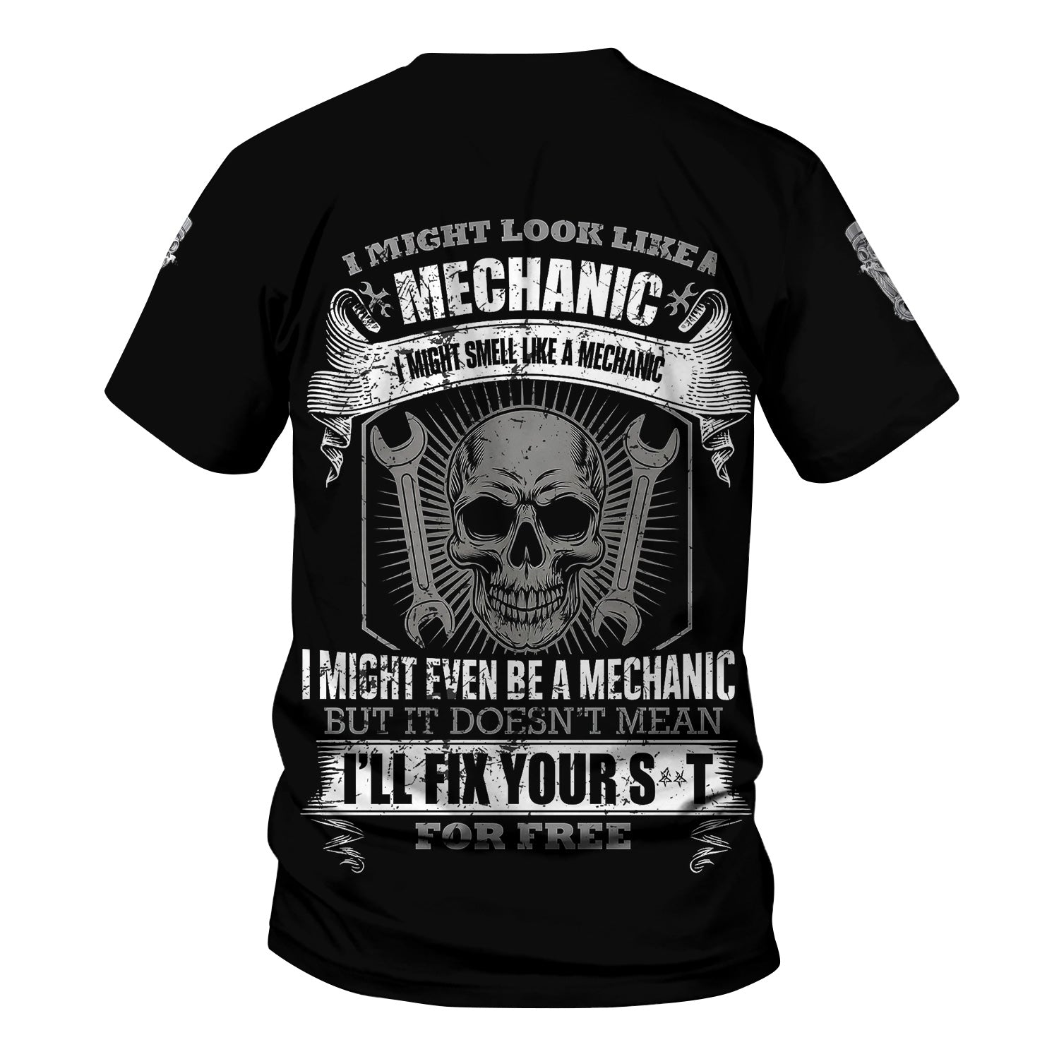 Blisscorners Personalized T-Shirt I Might Look Like Mechanic But It Doesn't Mean I'll Fix For Free Shirt For Mechanics