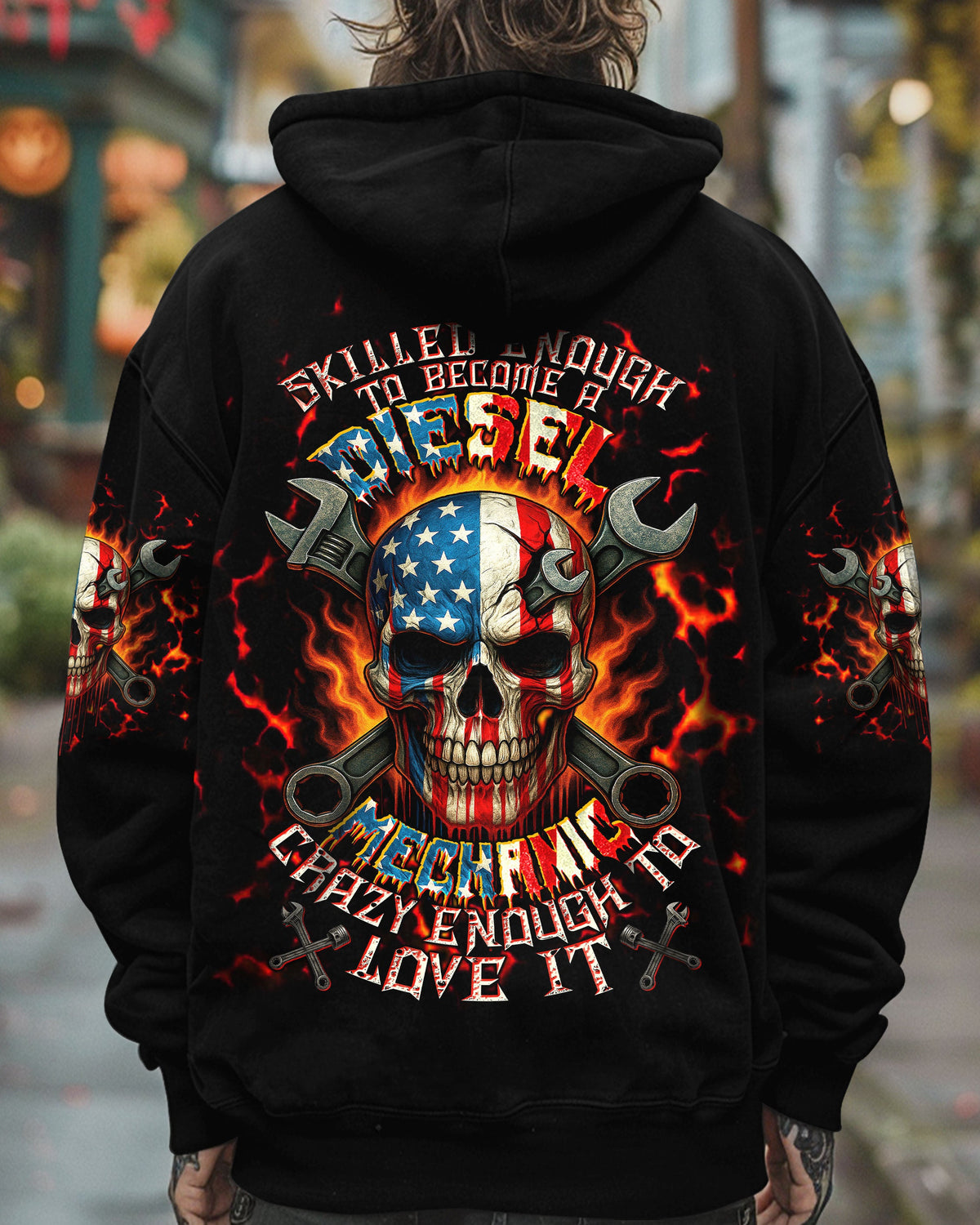 BLISSCORNERS I'M NOT CRAZY BECAUSE I'M A TRUCK DRIVER ALL OVER PRINT