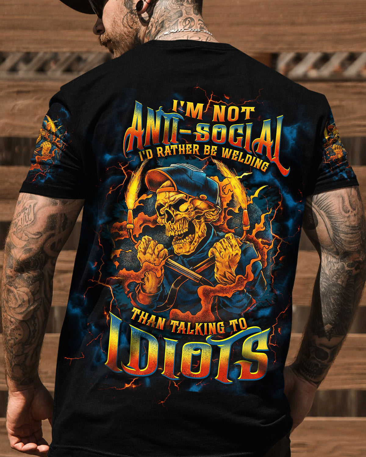 BLISSCORNERS ASSUMING I'M JUST A WELDER SKULL ALL OVER PRINT