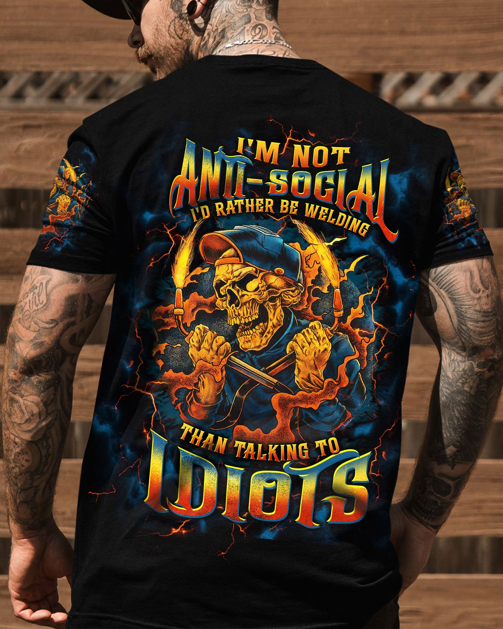 BLISSCORNERS ASSUMING I'M JUST A WELDER SKULL ALL OVER PRINT