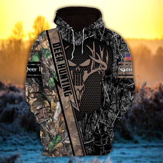 Blisscorners Personalized Deer Hunter Hunting Hoodies  Multicolored