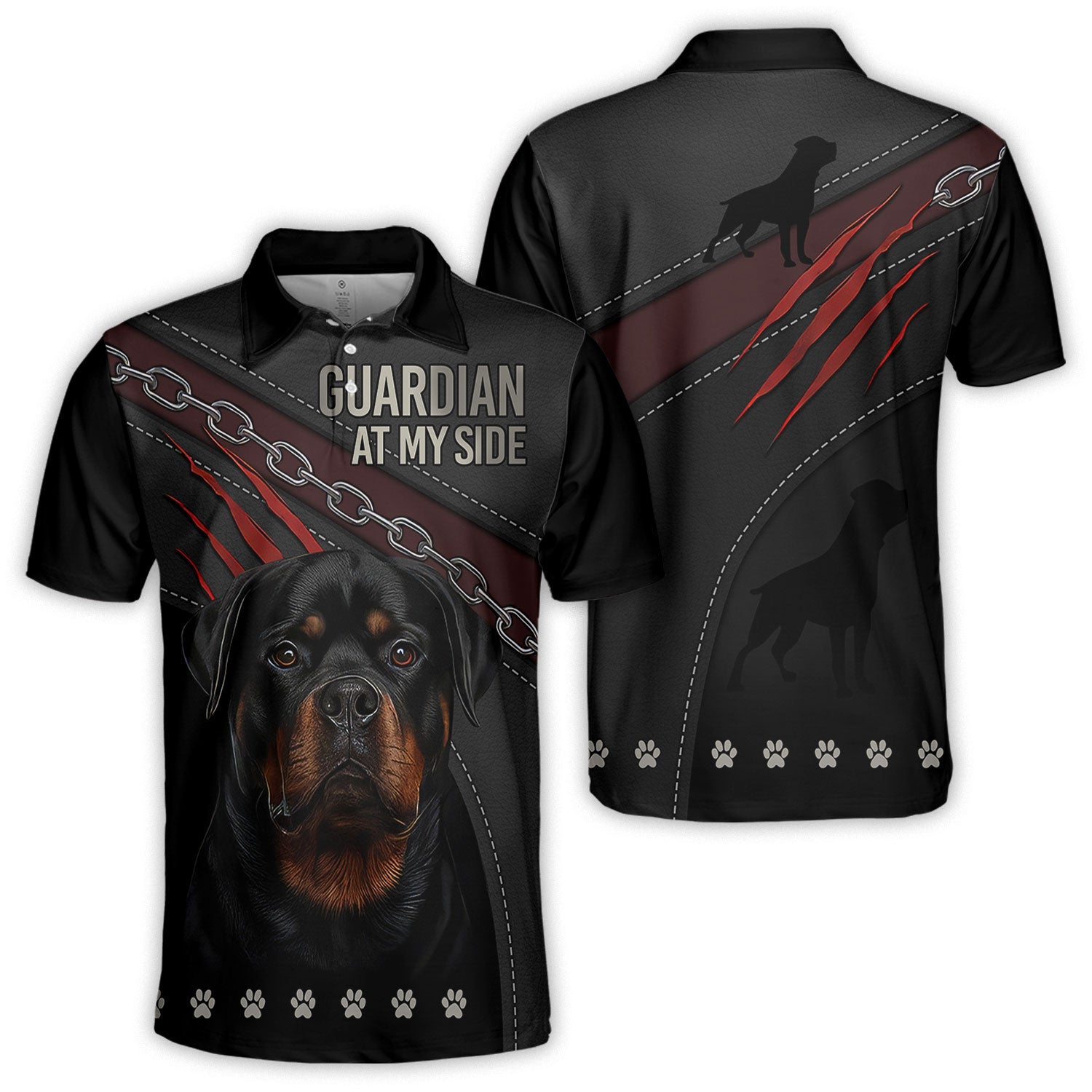 Blisscorners Rottweiler Guardian T-Shirt - 3D Dog Design for Loyal Protectors