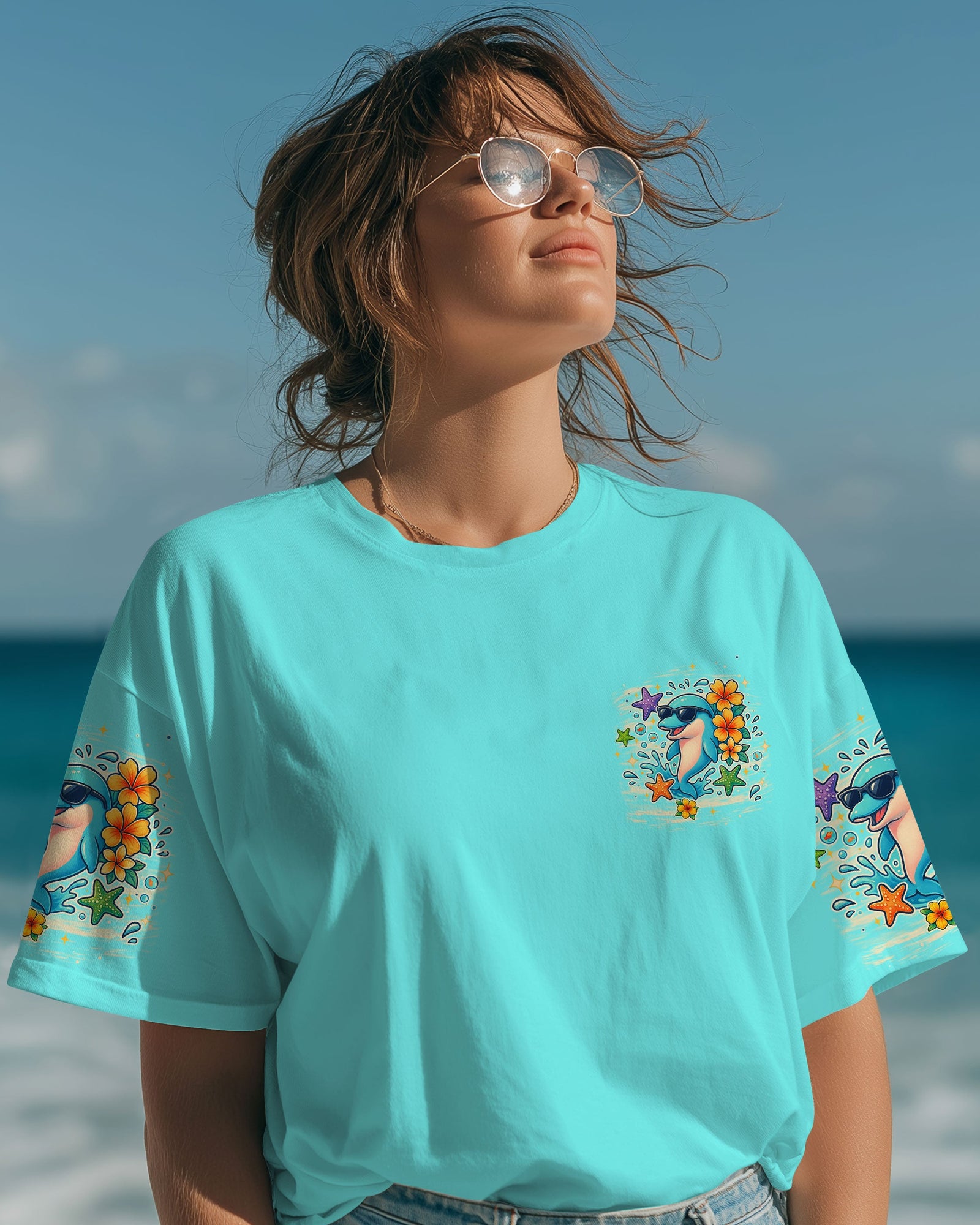 BLISSCORNERS WE DON'T SKINNY DIP DOLPHIN ALL OVER PRINT
