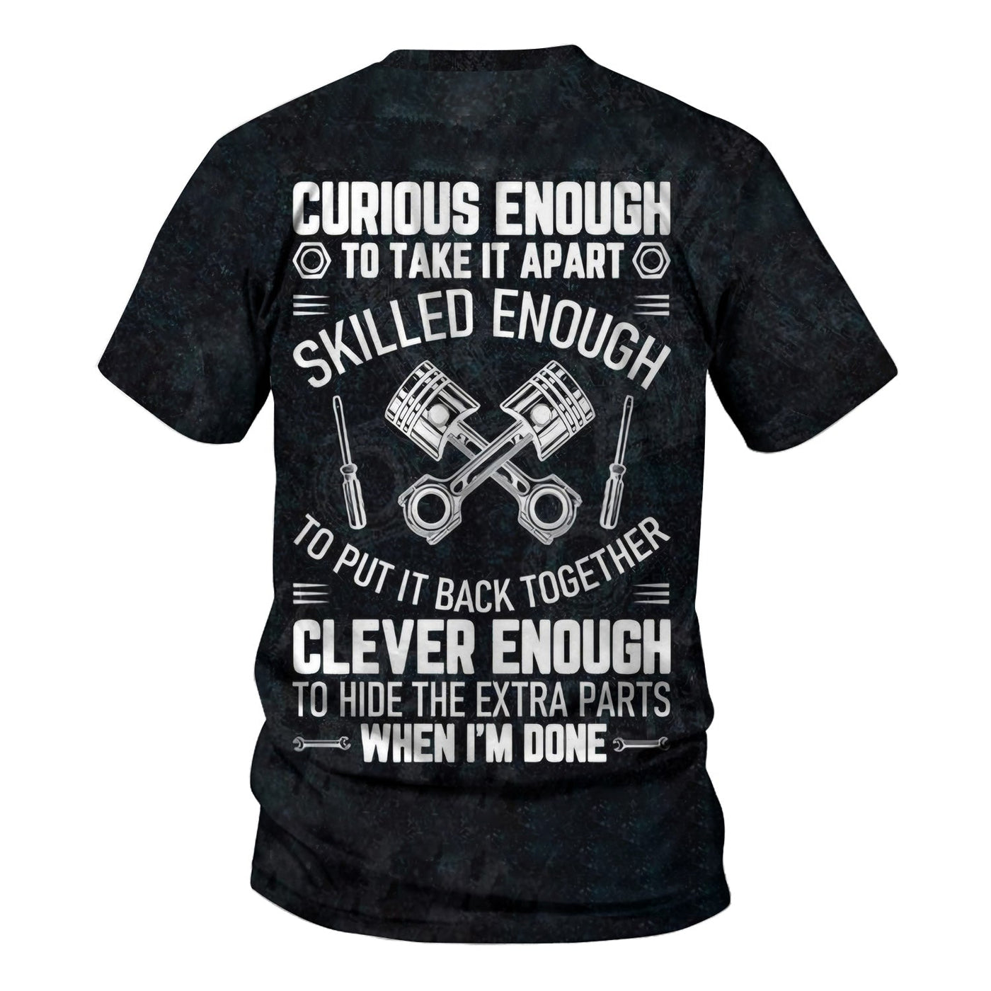 Blisscorners Personalized Mechanic Shirt, Mechanic Tee with Engine Piston Design for Auto Repair Technician Car Lover Gearhead Gift