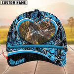 Blisscorners Love Deer Couple Camouflage Pattern Multicolor Personalized Name 3D Cap