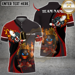 BlisscornersFlaming King Bowling Multicolor Customized Name, Team Name 3D Shirts