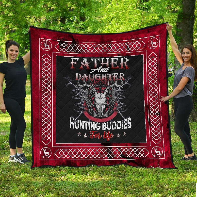 Blisscorners Father And Daughter Hunting Buddies Blanket