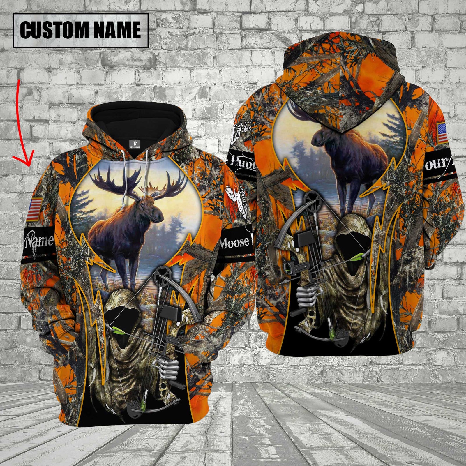 Blisscorners Custom Name Moose Hunting Shirt 3D All Over Printed Clothes