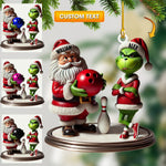 Blisscorners Bowling Santa And ELF Home Decor Christmas Ornament, Personalized Ornament2D Flat LM2211