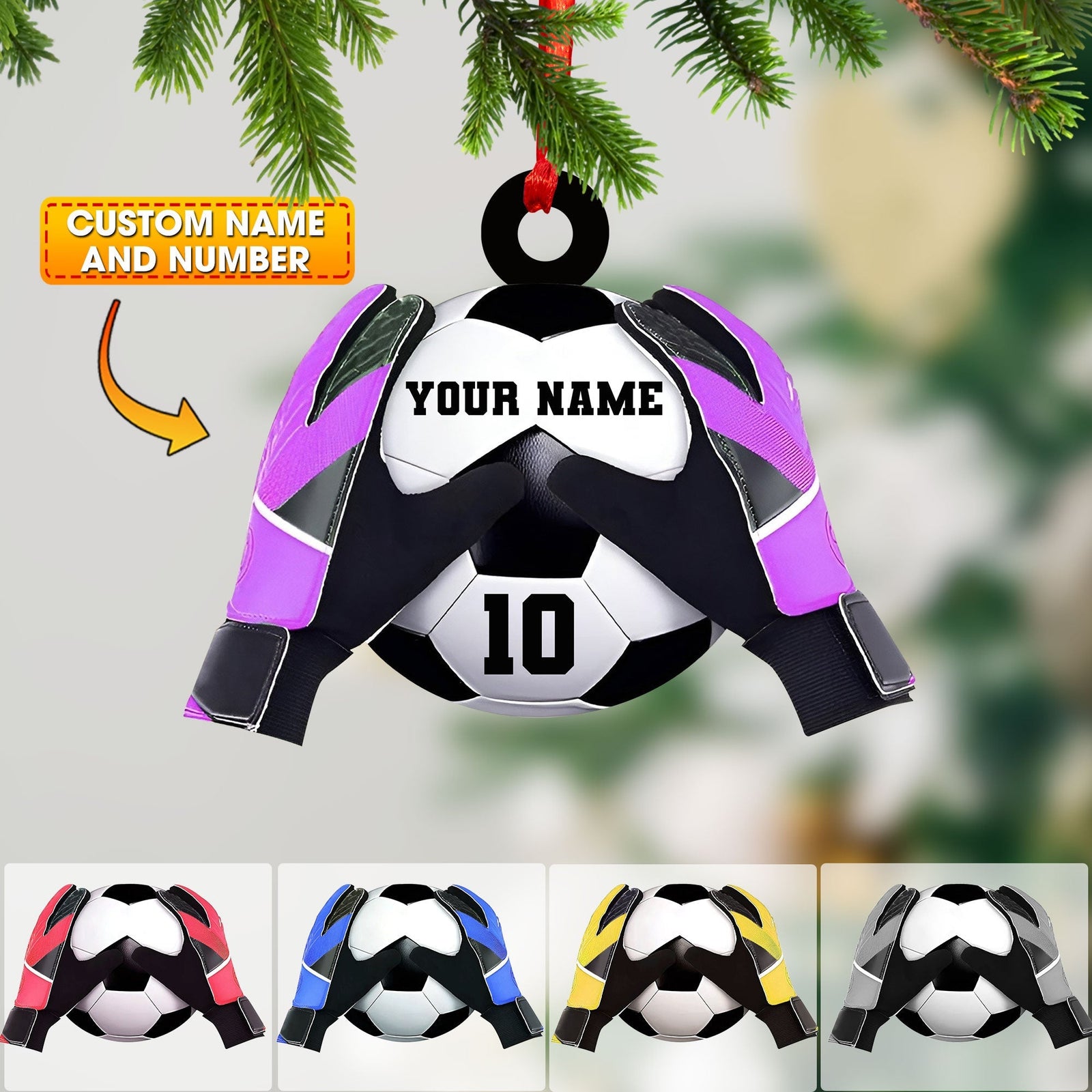 Blisscorners Goalkeeper Ornament, Personalized Ornament2D Flat LM2211