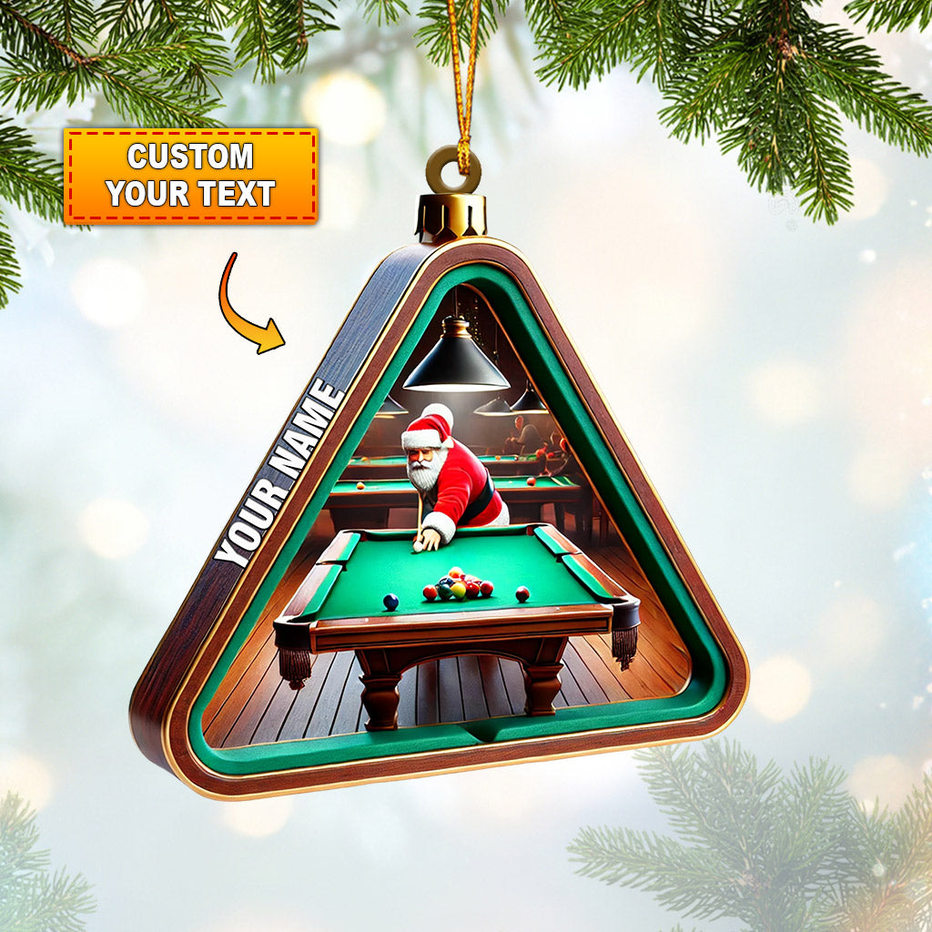 Blisscorners Billiard Santa Decor Christmas Ornament, Personalized Ornament2D Flat LM2211