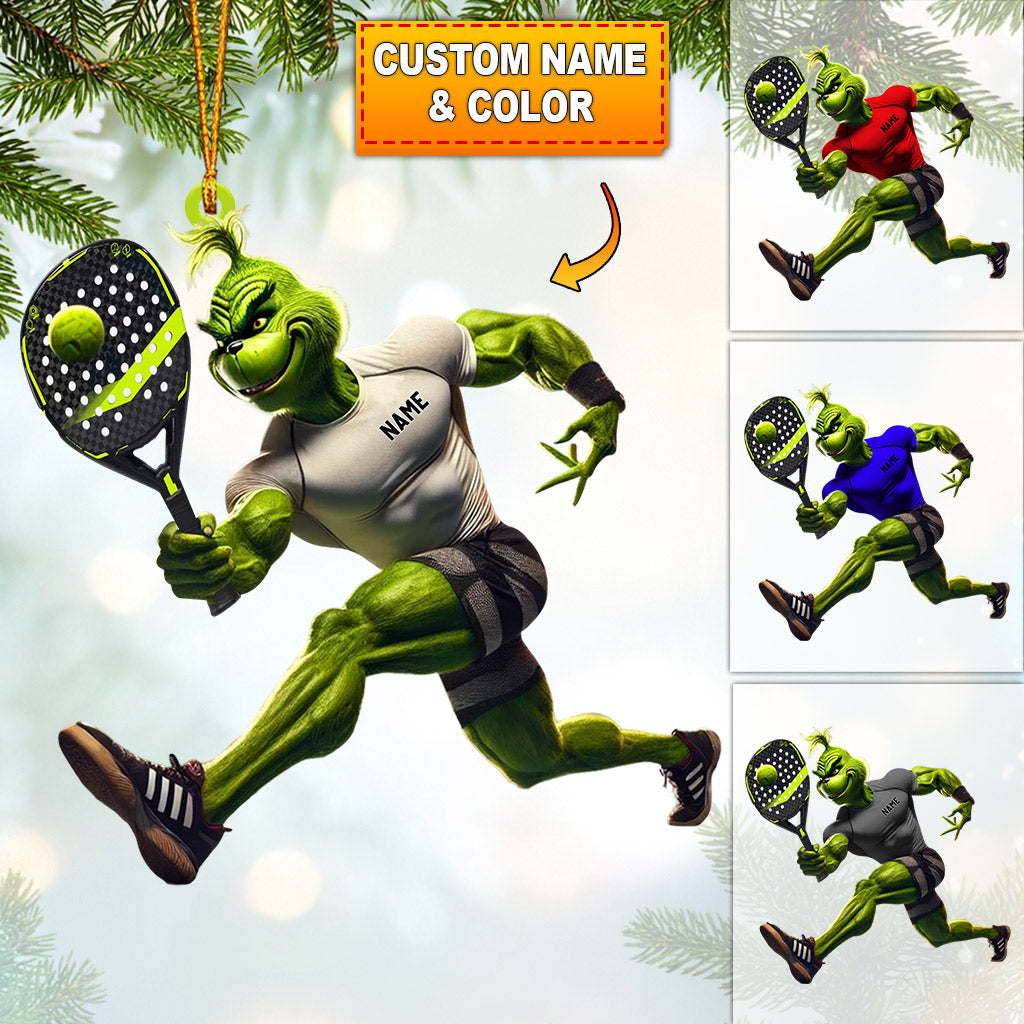 Blisscorners ELF Tennis Player Home Decor Christmas Ornament, Personalized Ornament2D Flat LM2211