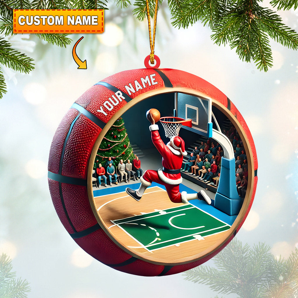 Blisscorners Ball Basketball Decor Christmas Ornament, Personalized Ornament2D Flat LM2211